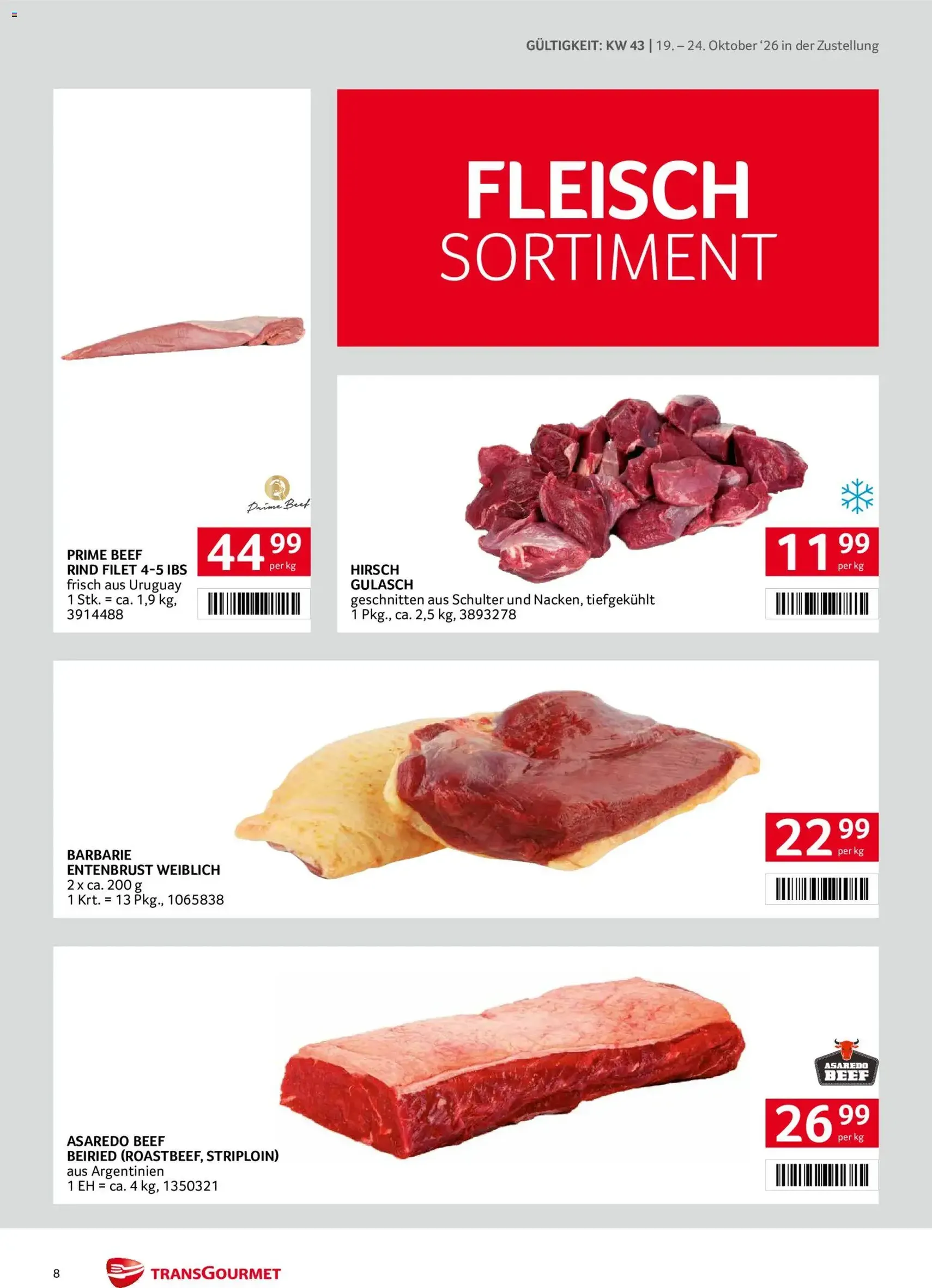 Transgourmet Flugblatt - Gültiger Prospekt ab 19.10.2026, Seite 8 von insgesamt 40