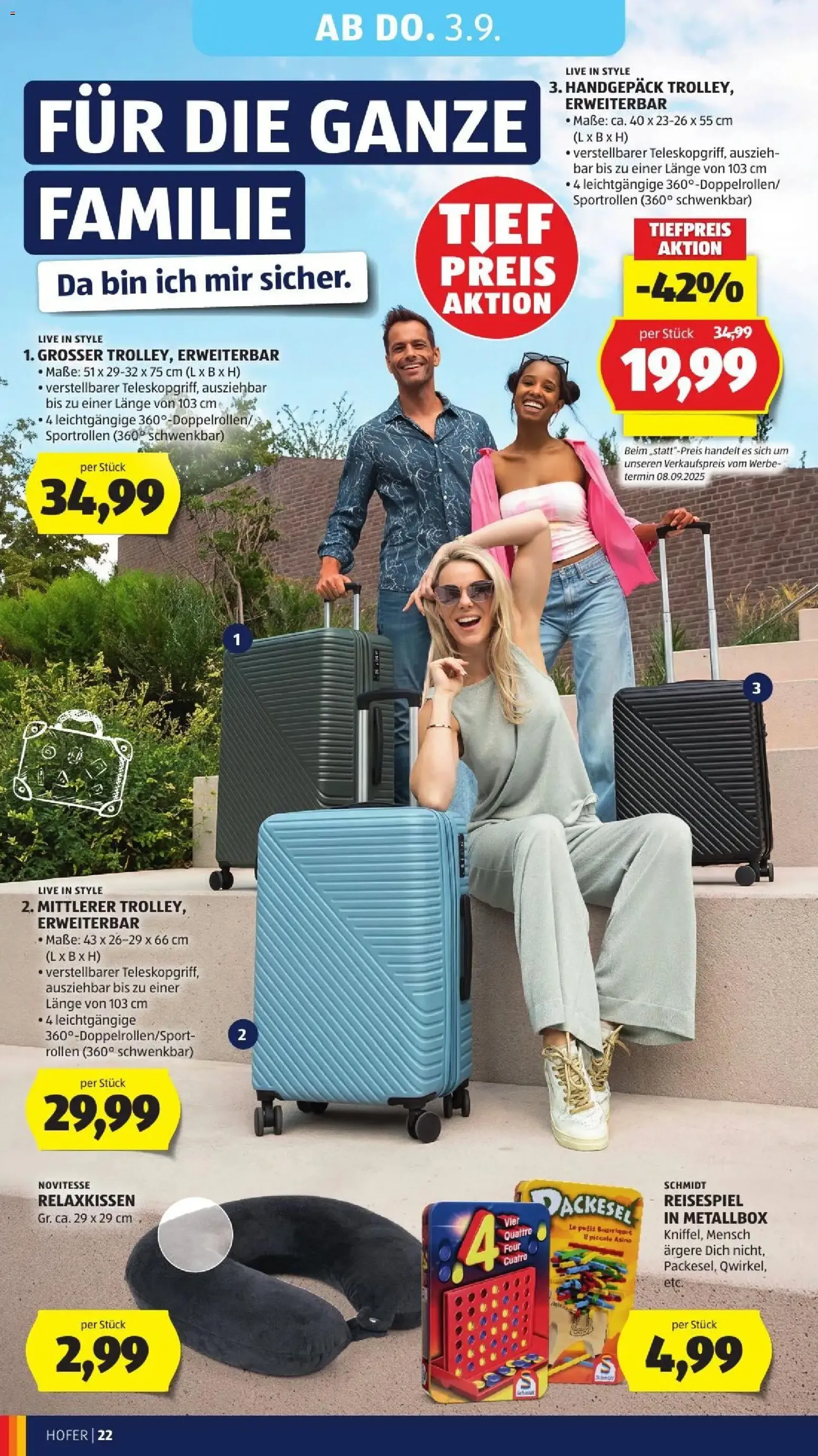Hofer Flugblatt - Gültiger Prospekt ab 28.08.2026, Seite 34 von insgesamt 45