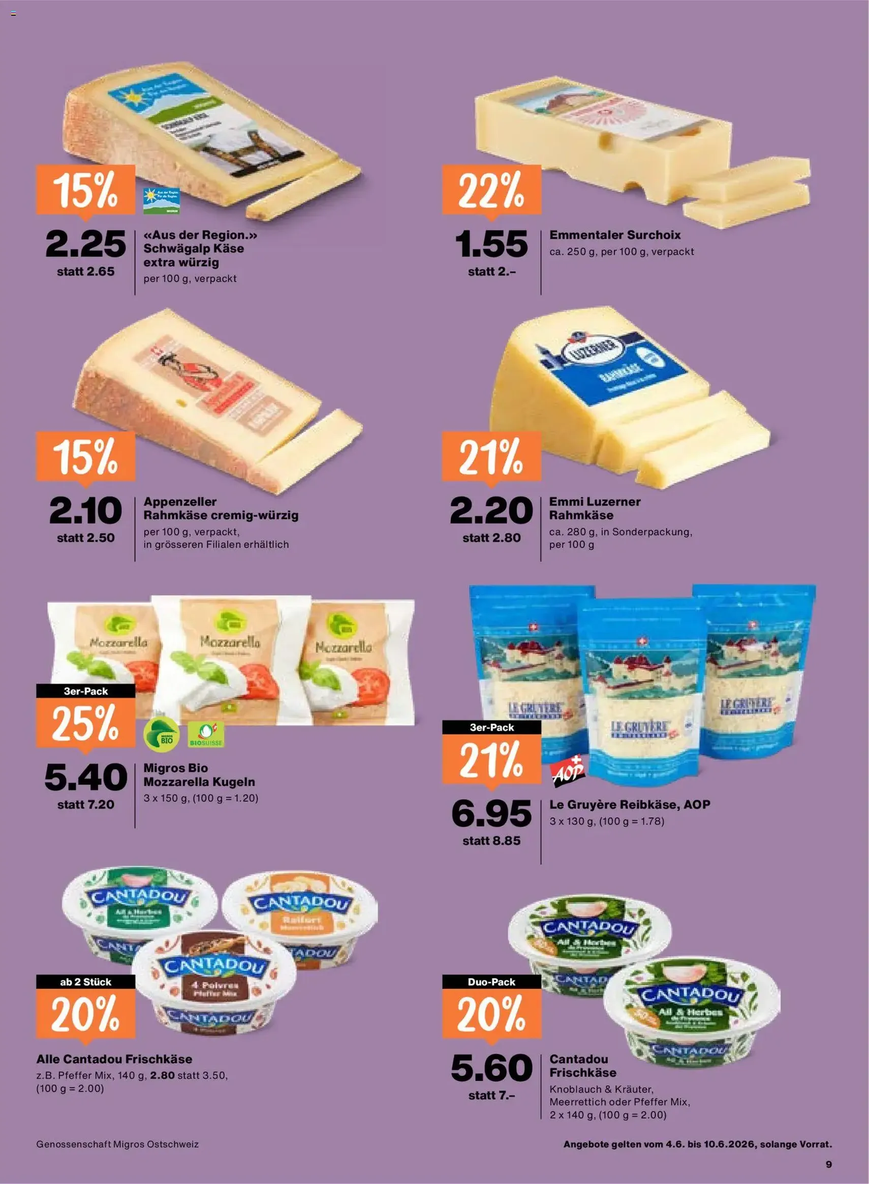 Migros aktionen - Gültiger Prospekt ab 04.06.2026, Seite 9 von insgesamt 24