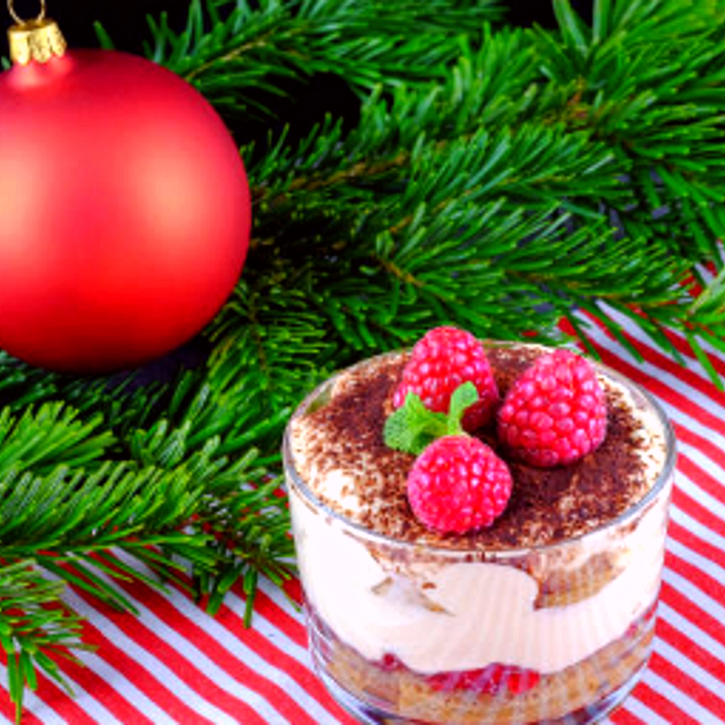 Ünnepi tiramisu speculoos-szal és málnával