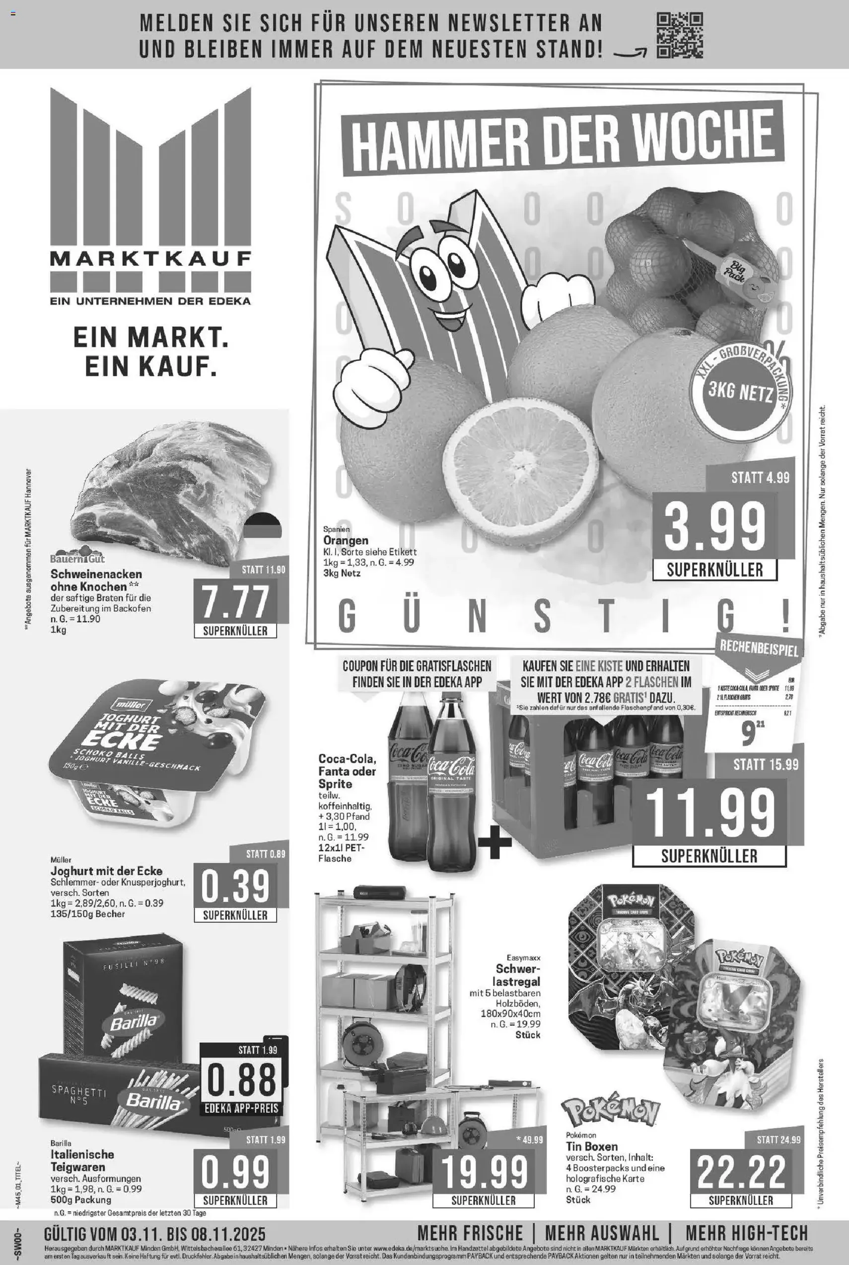 Marktkauf Prospekt - Gültiger Prospekt ab 03.11.2025, Seite 1 von insgesamt 32 Marktkauf Prospekt - Gültiger Prospekt ab 03.11.2025, Seite 1 von insgesamt 32