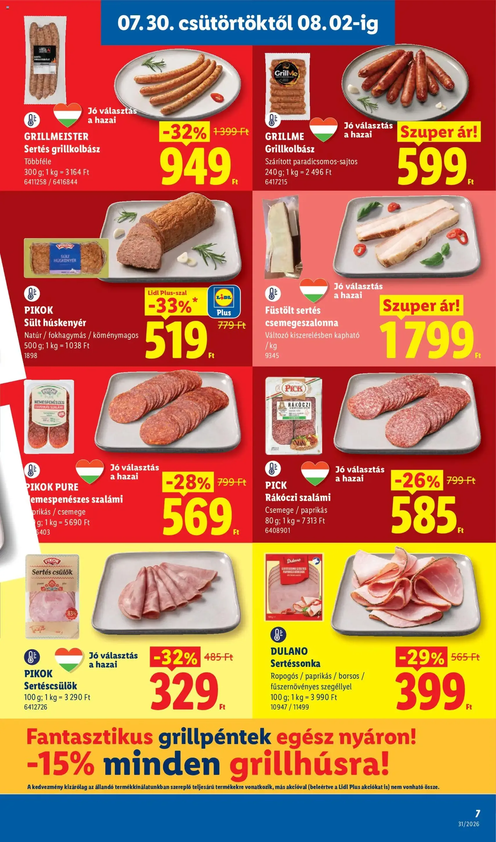 Lidl akciós újság - 2026.07.30. érvényes szórólap 7 oldal 58 oldalból