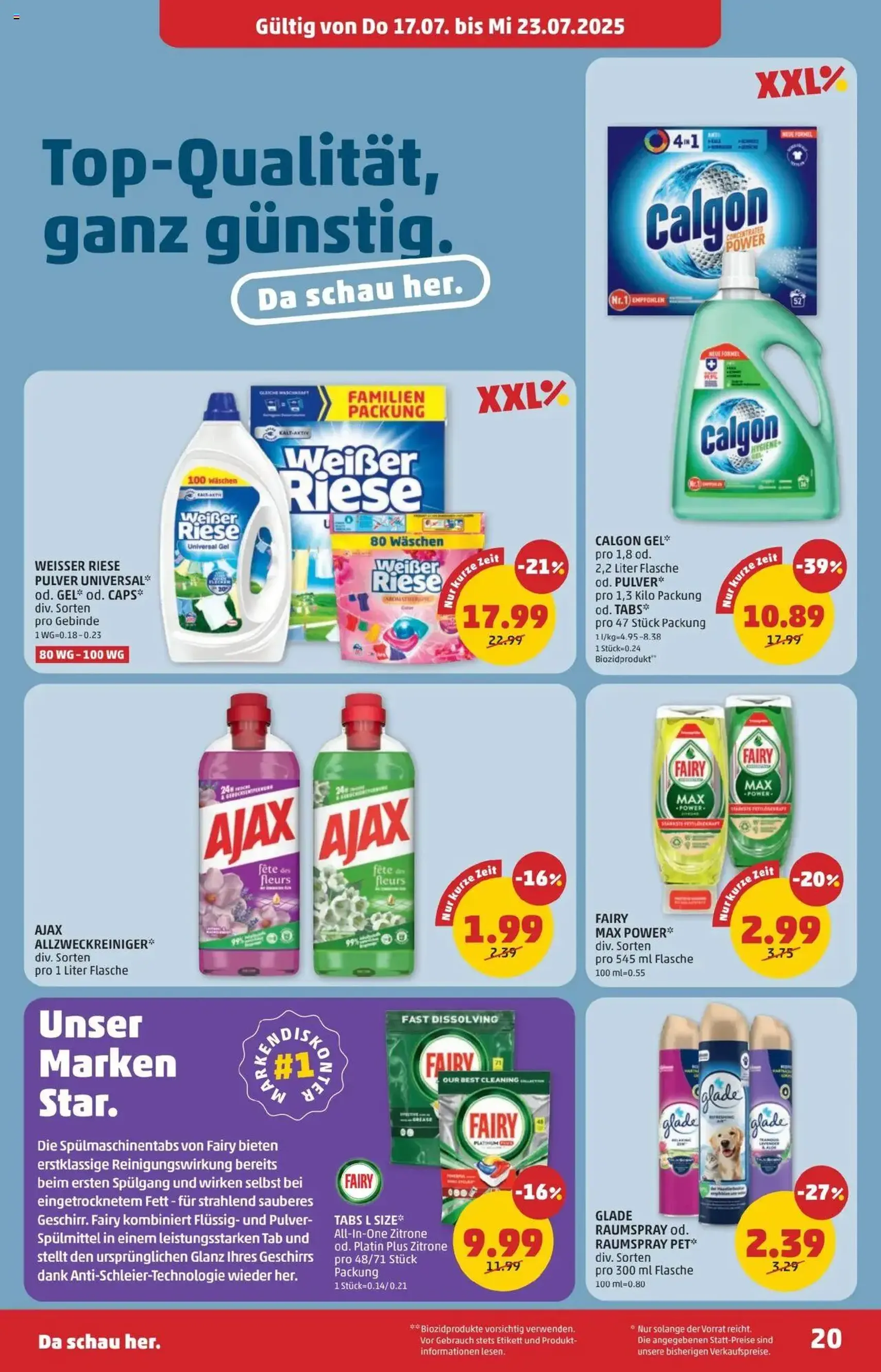 Penny Markt Flugblatt - Gültiger Prospekt ab 17.07.2025, Seite 20 von insgesamt 28 Penny Markt Flugblatt - Gültiger Prospekt ab 17.07.2025, Seite 20 von insgesamt 28