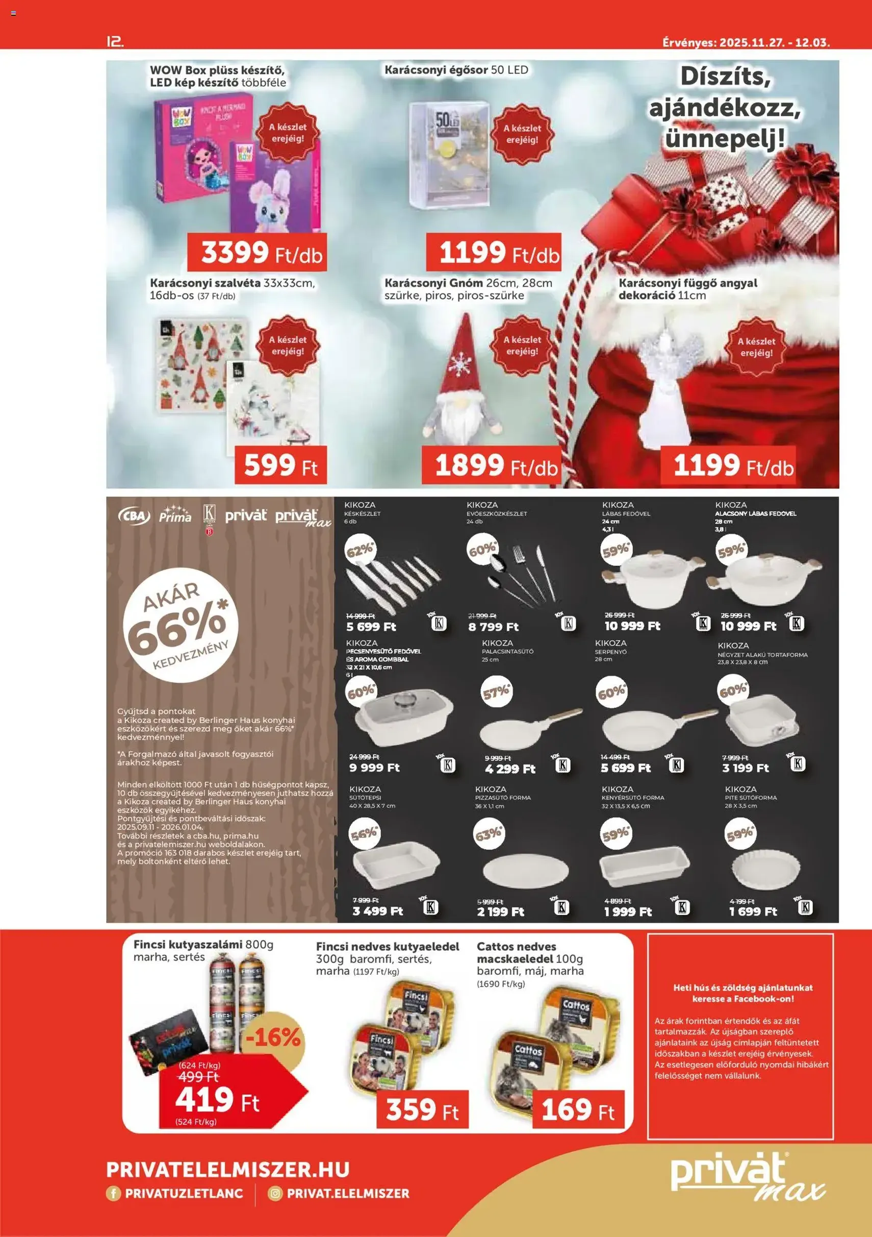 PRIVÁT - Aktuális szórólap MAX - 2025.11.27. érvényes szórólap 12 oldal 12 oldalból