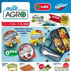Milk Agro leták - náhľad letáku platný od 01.10.2025