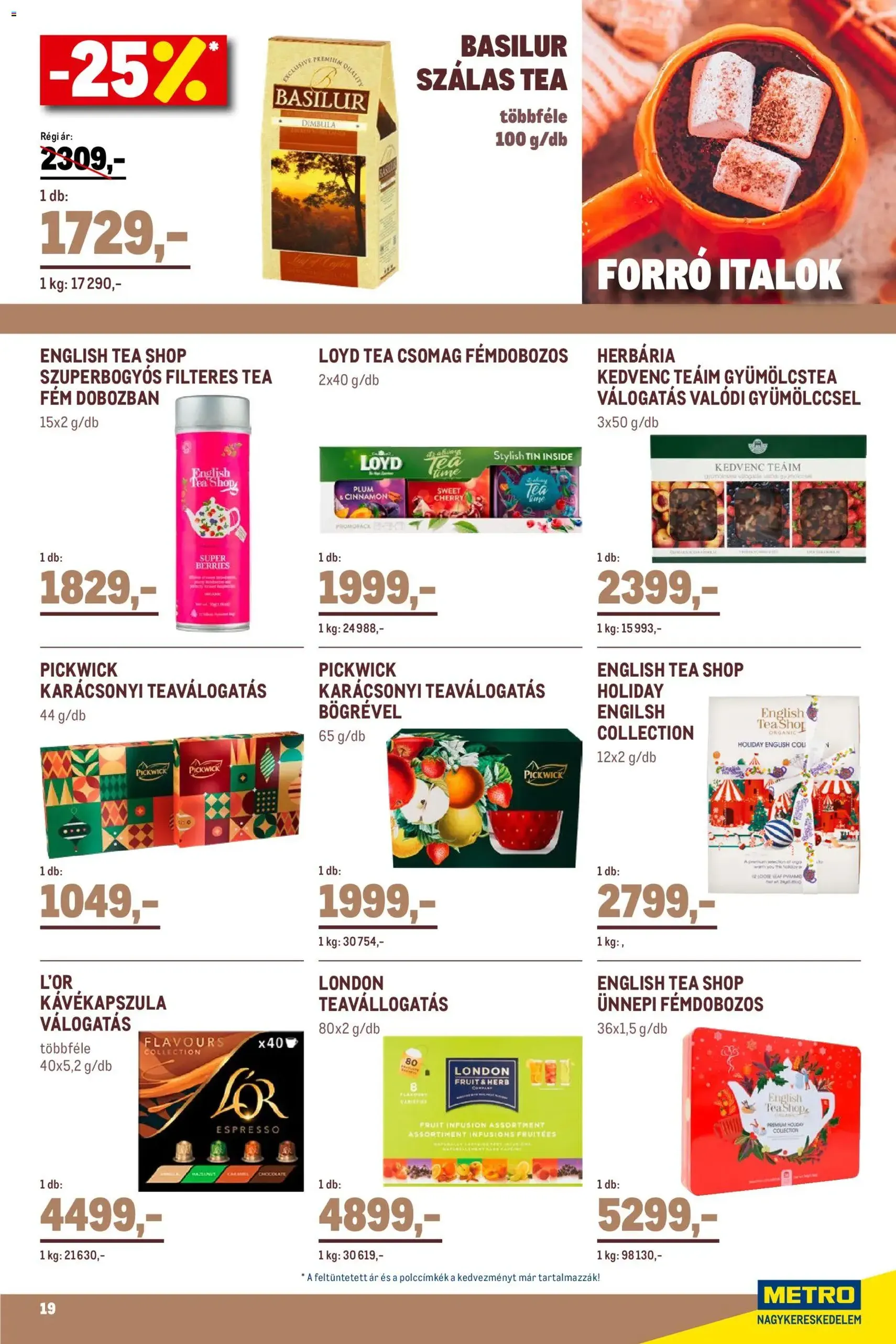 Metro - Élelmiszer és Szezonális katalógus 2025/11 - 2025.11.02. érvényes szórólap 19 oldal 33 oldalból