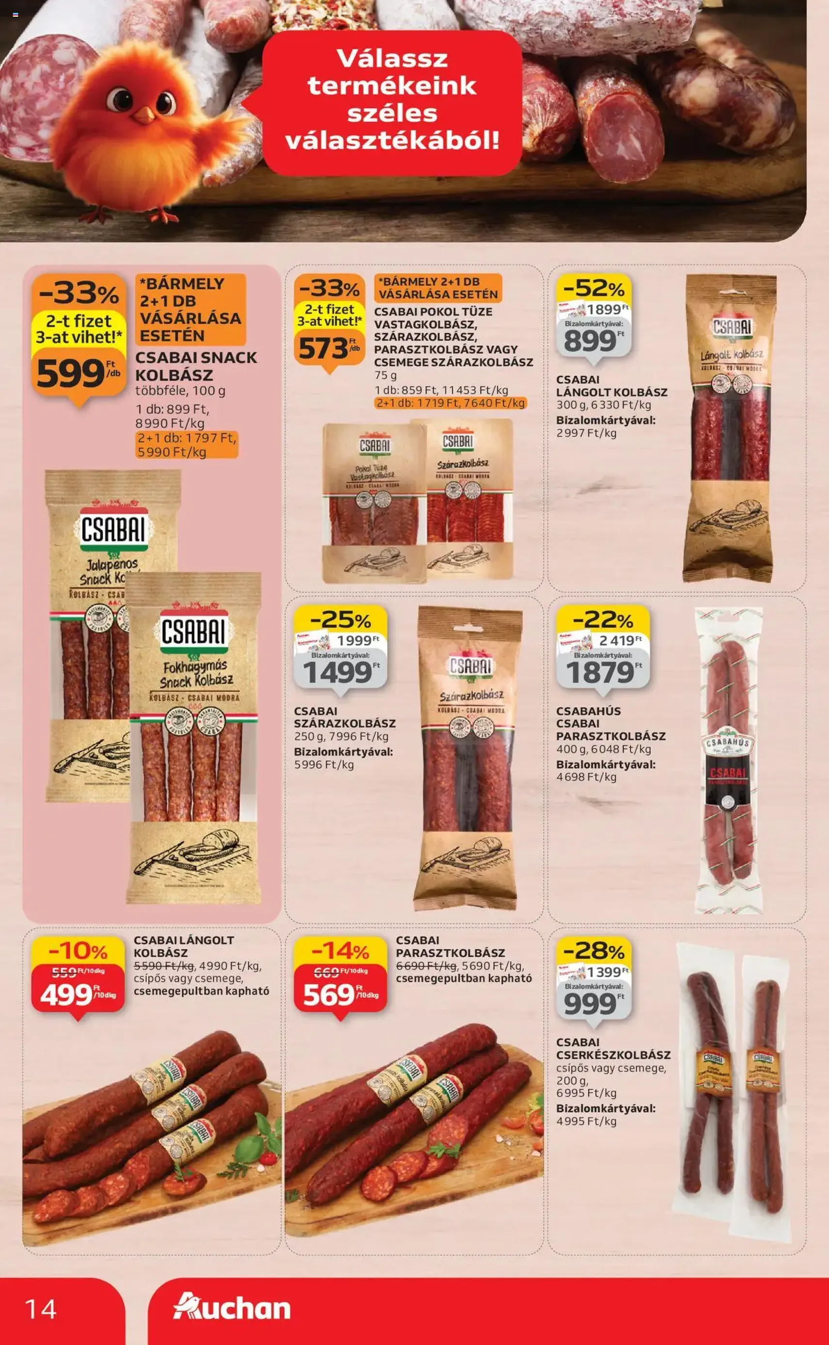 Auchan Akciós újság - 2025.10.24. érvényes szórólap 14 oldal 52 oldalból Auchan Akciós újság - 2025.10.24. érvényes szórólap 14 oldal 52 oldalból