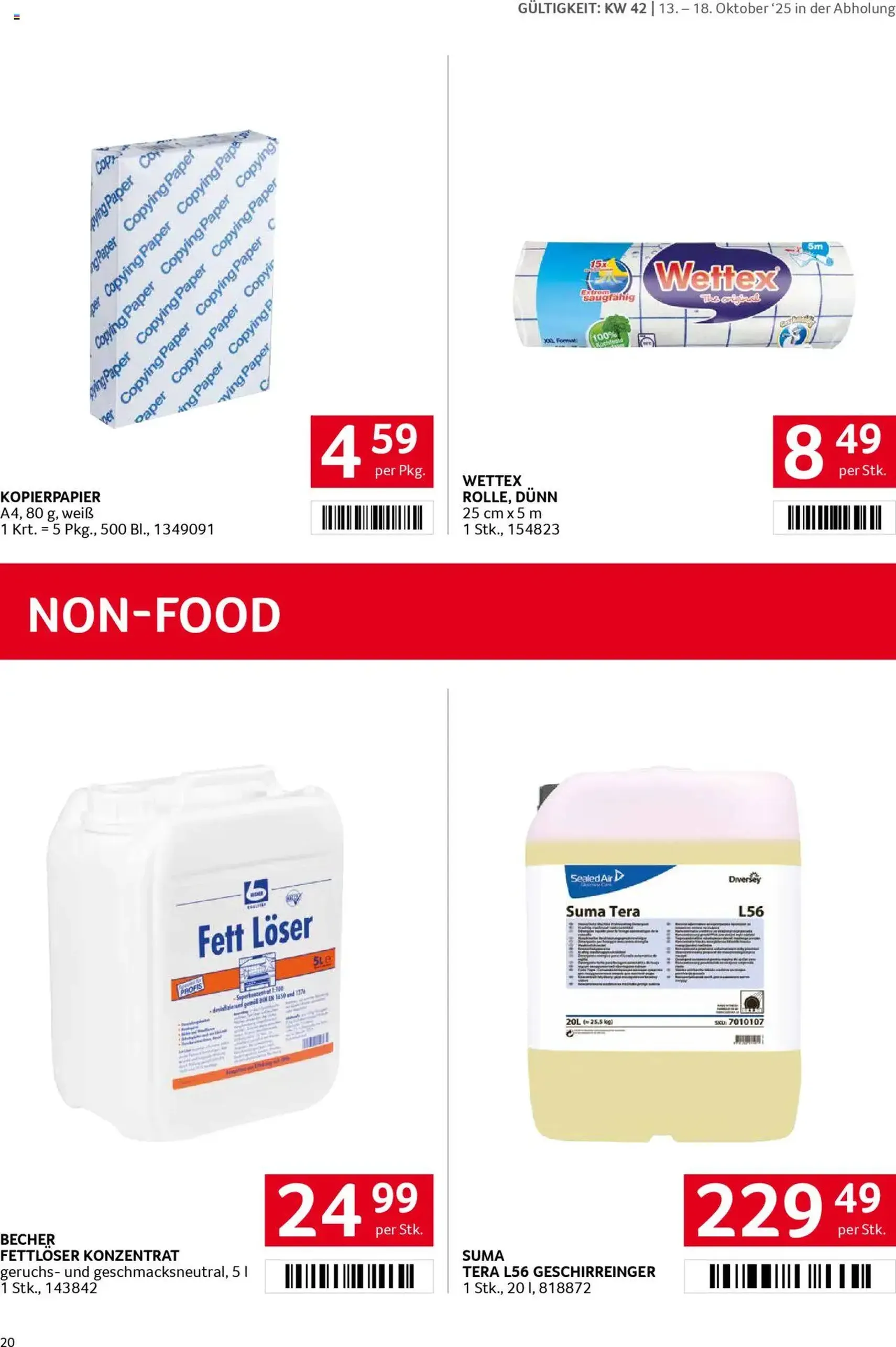 Transgourmet Flugblatt - Gültiger Prospekt ab 13.10.2025, Seite 20 von insgesamt 28