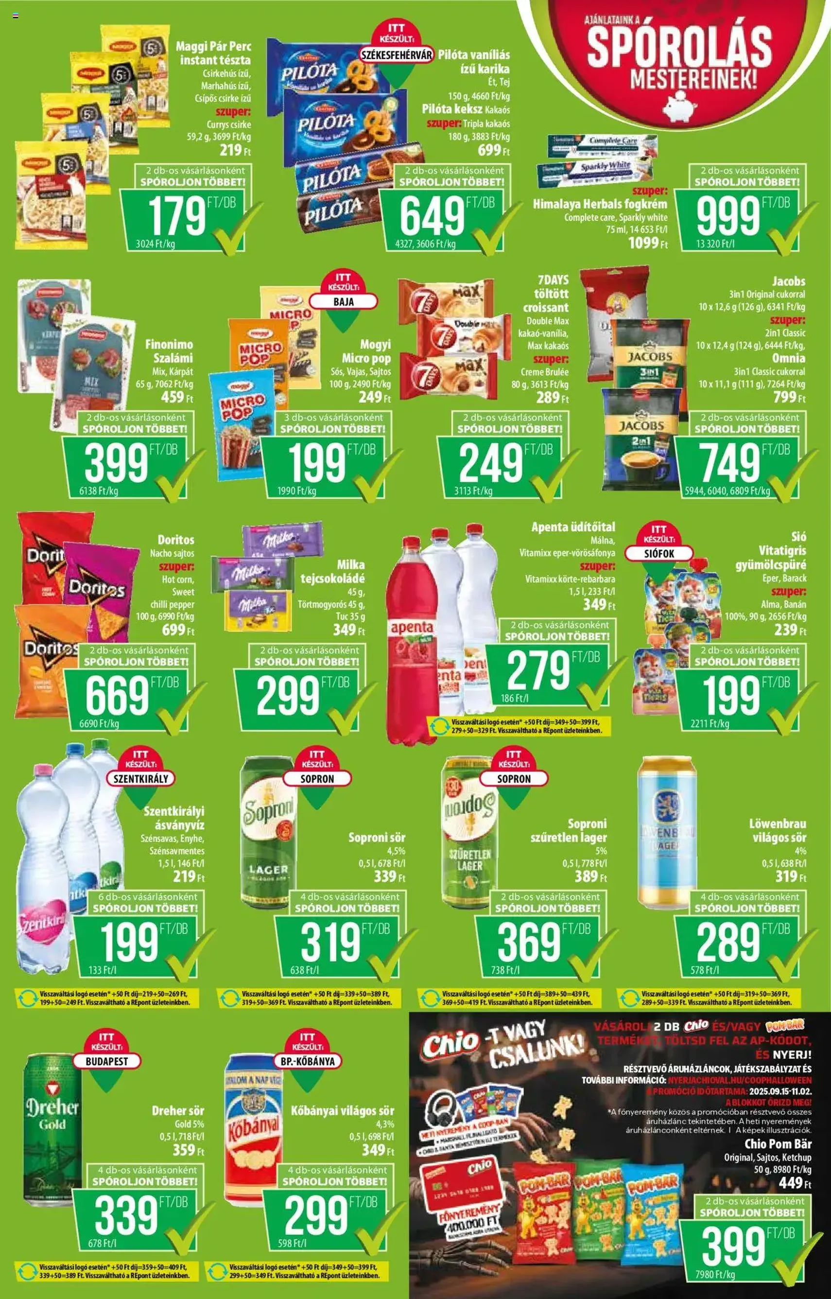COOP Akciós újság - 2025.10.02. érvényes szórólap 5 oldal 8 oldalból COOP Akciós újság - 2025.10.02. érvényes szórólap 5 oldal 8 oldalból
