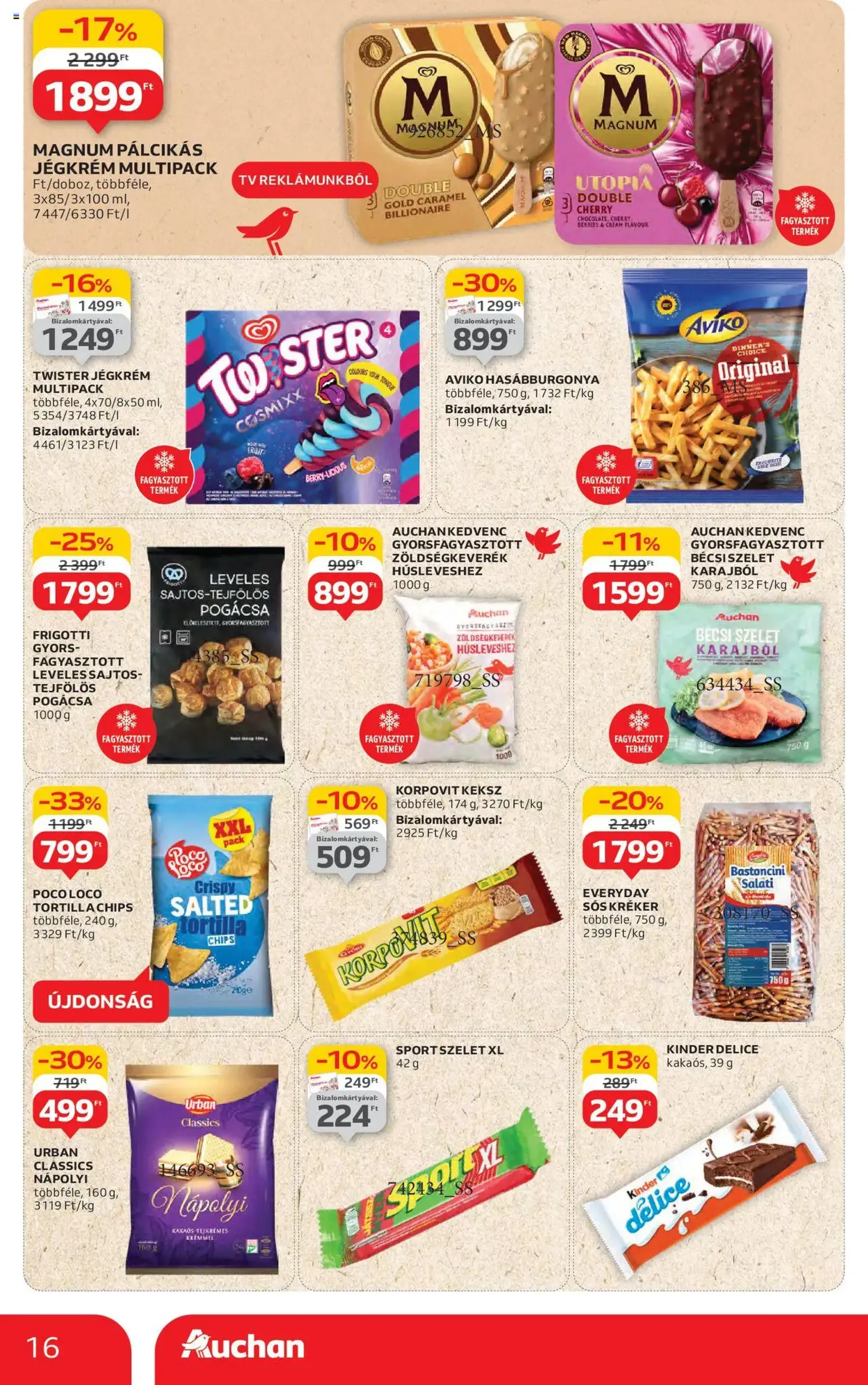 Auchan Akciós újság - 2025.07.17. érvényes szórólap 16 oldal 44 oldalból Auchan Akciós újság - 2025.07.17. érvényes szórólap 16 oldal 44 oldalból