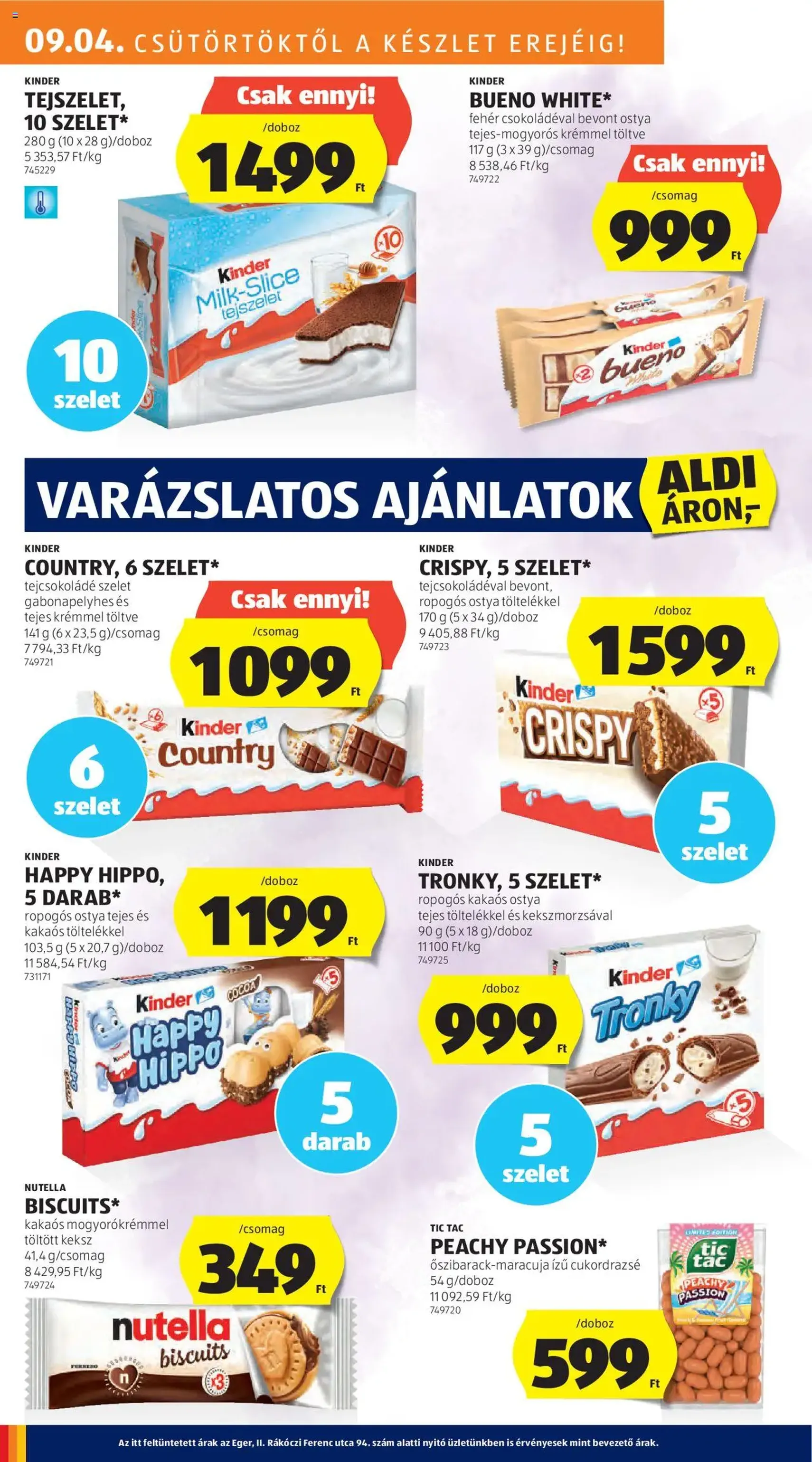Aldi Akciós újság - 2025.09.04. érvényes szórólap 24 oldal 45 oldalból Aldi Akciós újság - 2025.09.04. érvényes szórólap 24 oldal 45 oldalból
