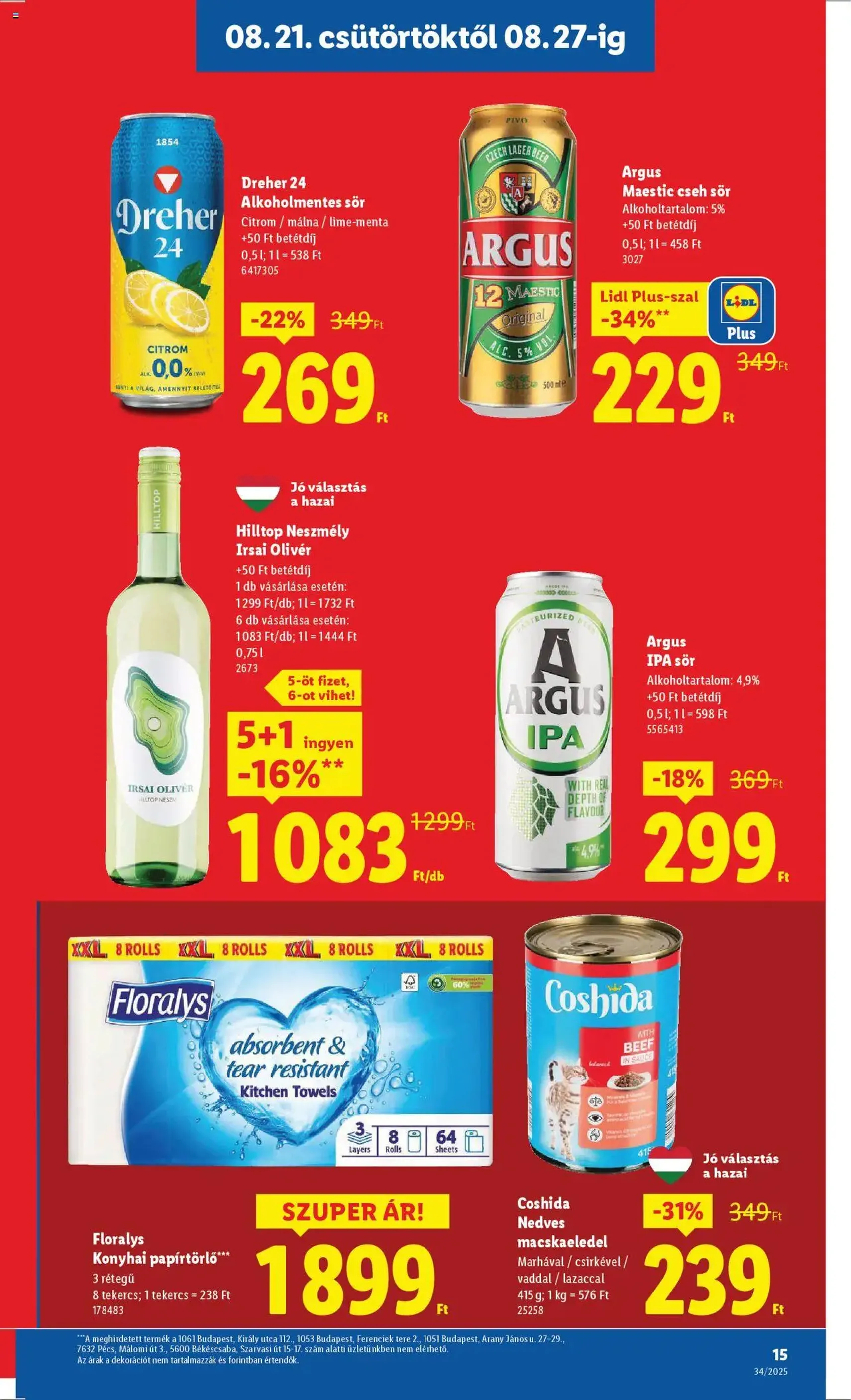 Lidl Akciós újság - 2025.08.21. érvényes szórólap 15 oldal 70 oldalból
