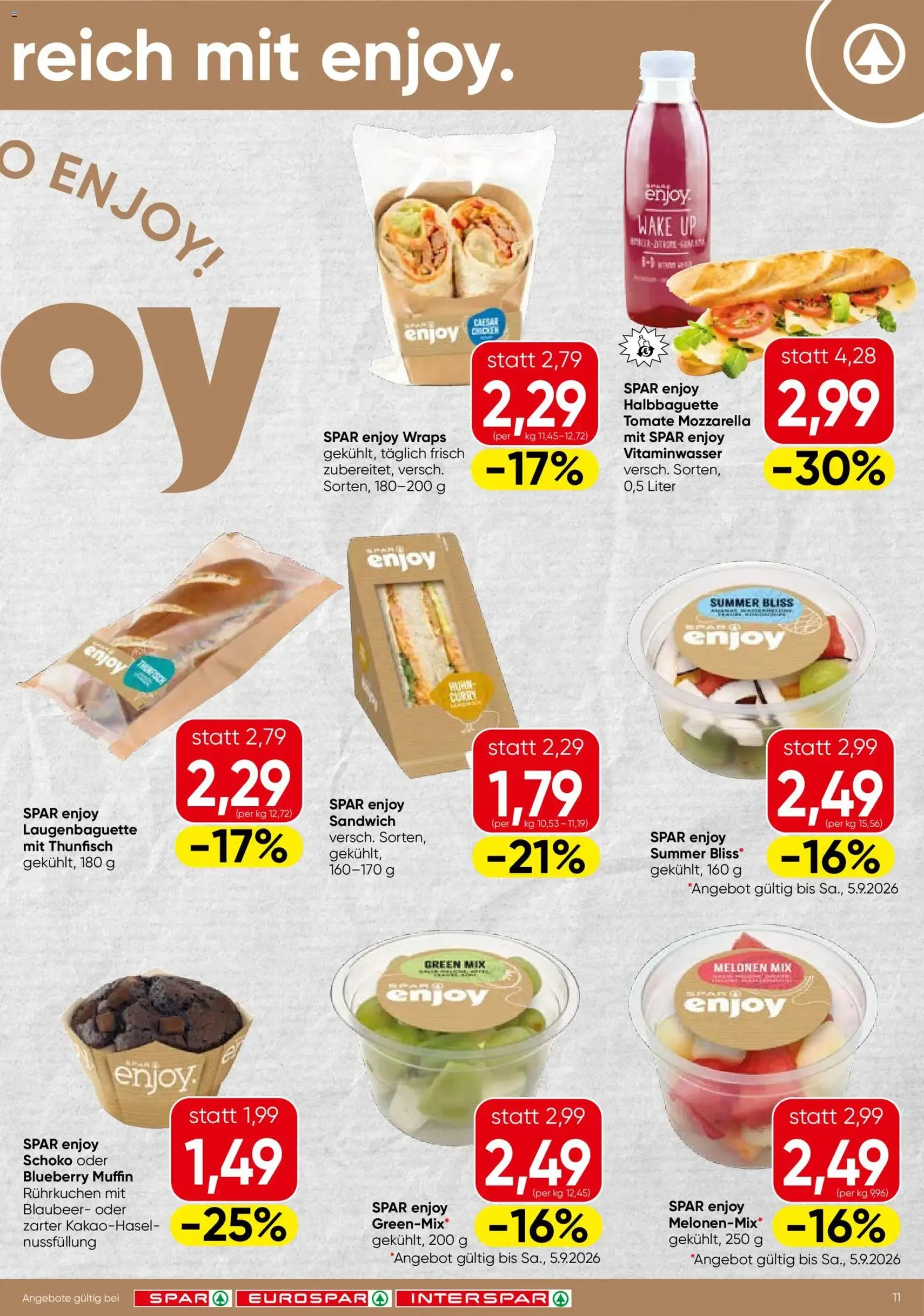 Spar - Flugblatt - Gültiger Prospekt ab 03.09.2026, Seite 11 von insgesamt 16
