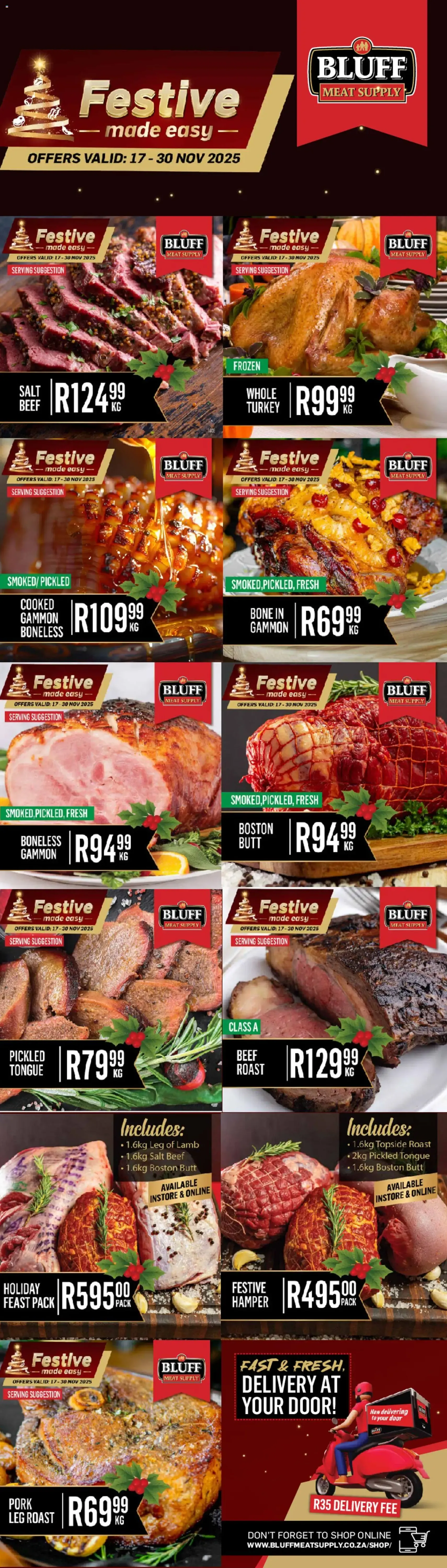 Bluff Meat Supply Festive made easy - valid flyer from 17/11/2025, page 1 of 1