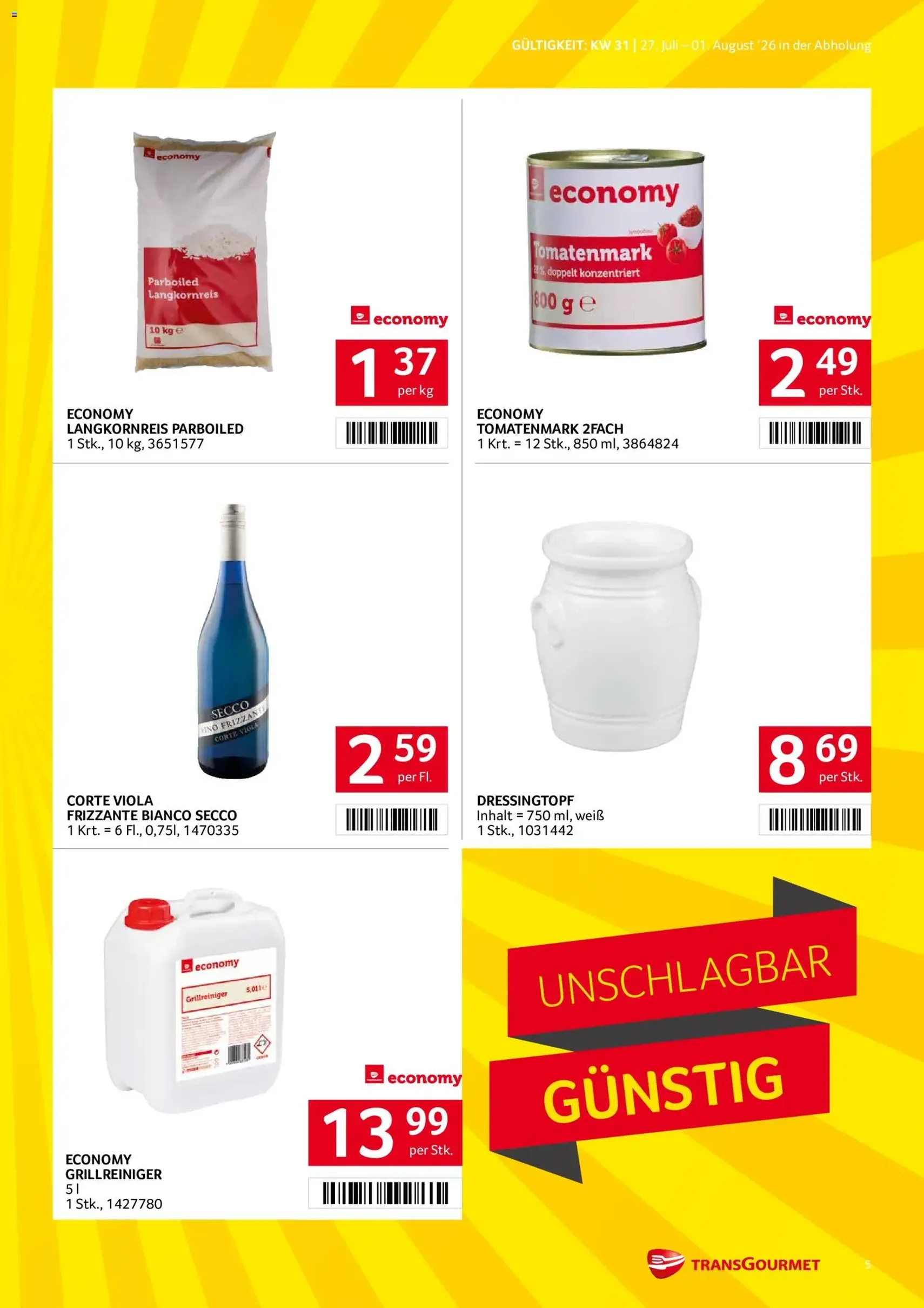 Transgourmet Flugblatt - Gültiger Prospekt ab 27.07.2026, Seite 5 von insgesamt 32