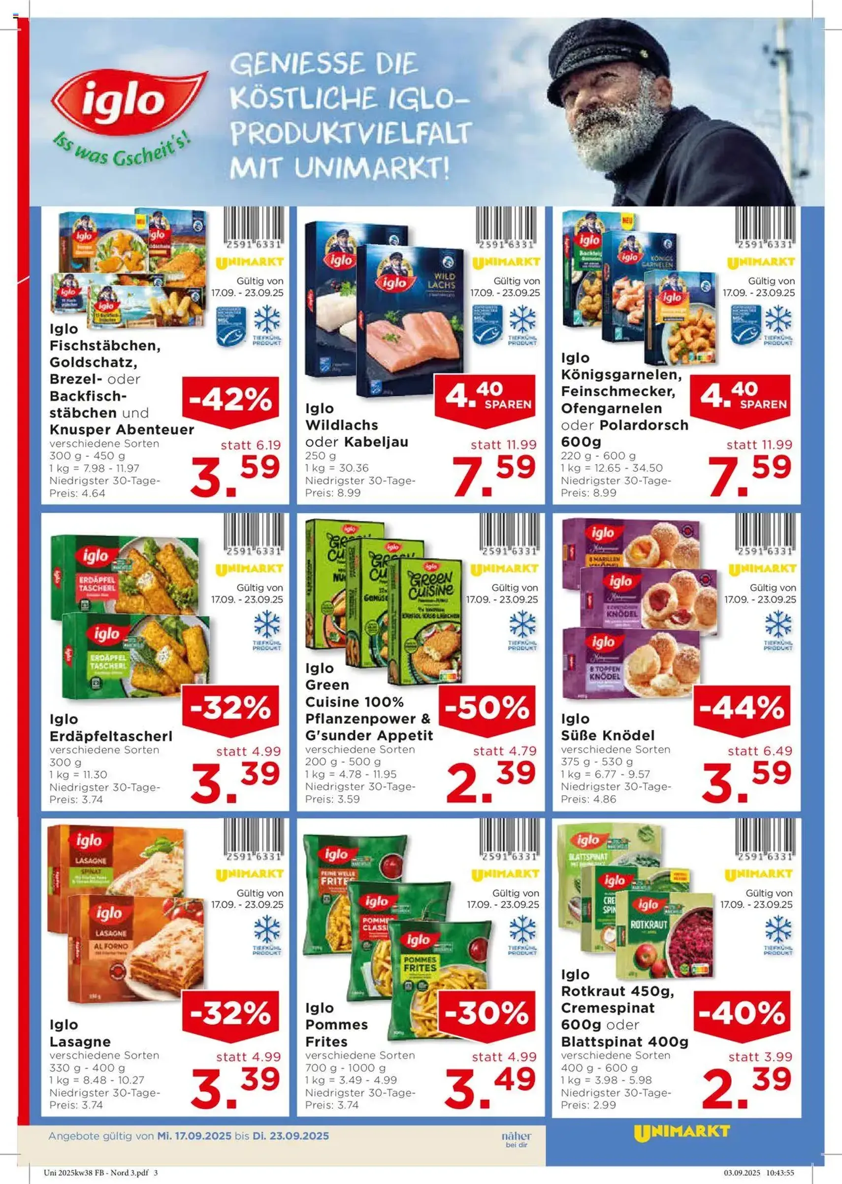 Unimarkt Flugblatt - Gültiger Prospekt ab 17.09.2025, Seite 5 von insgesamt 16