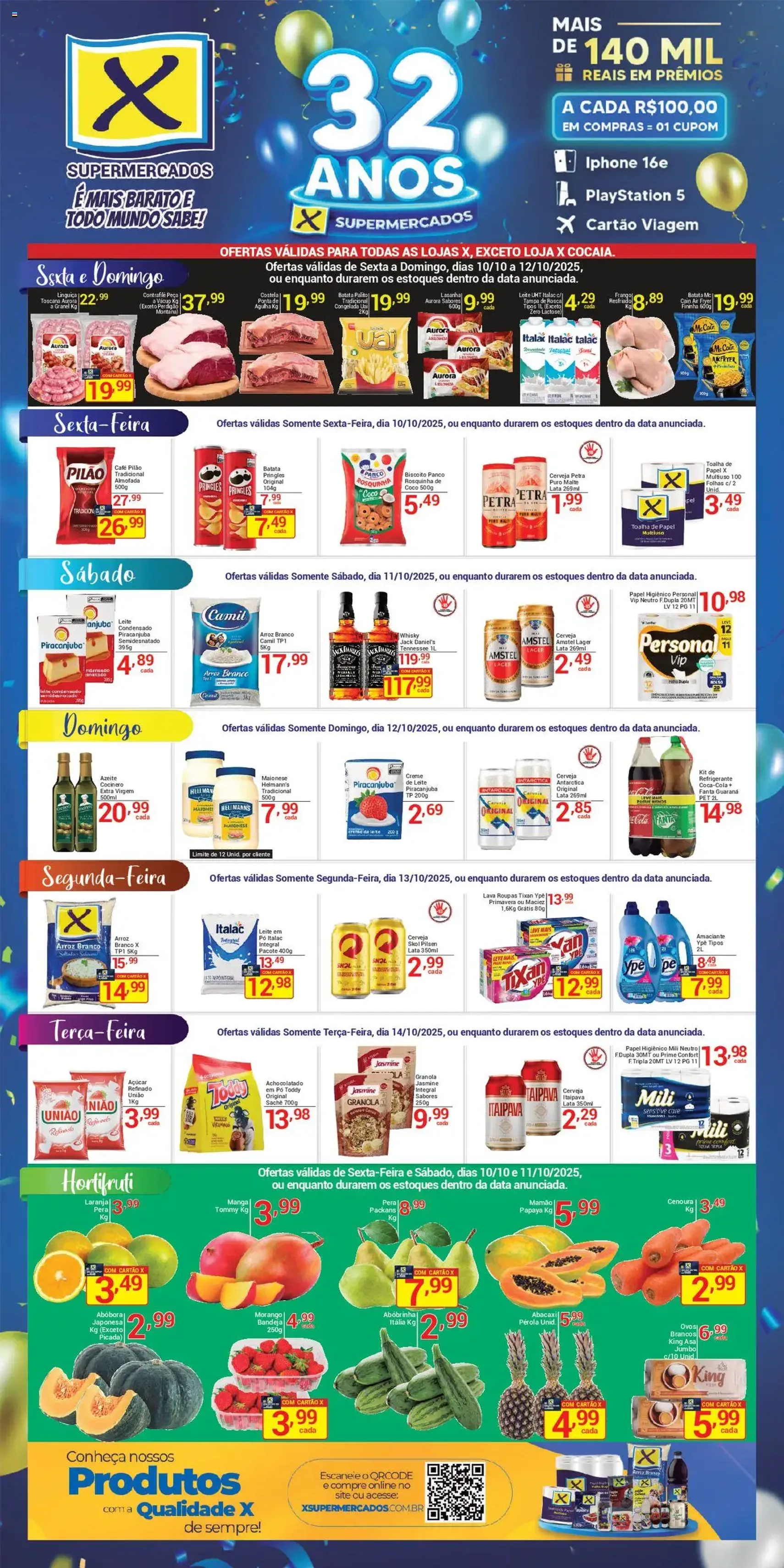 X Supermercados - Ofertas da semana - folheto válido a partir de 10/10/2025 página 1 de 2