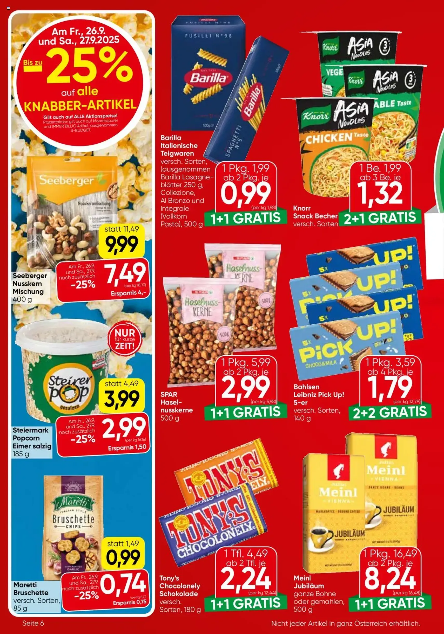 Eurospar Flugblatt - Gültiger Prospekt ab 25.09.2025, Seite 6 von insgesamt 16