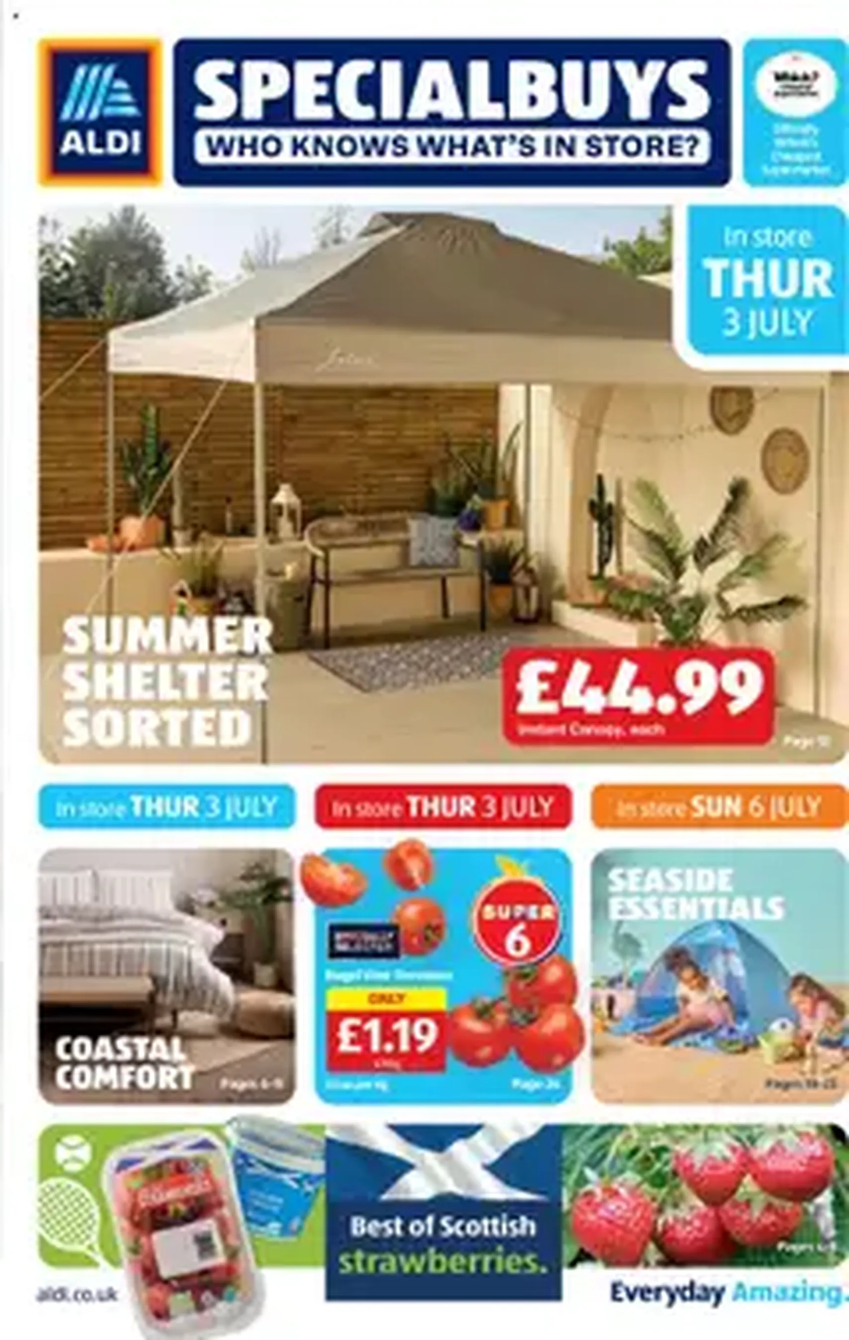 Aldi - Weekly offers Scottish Specialbuys - valid flyer from 03/07/2025, page 1 of 1