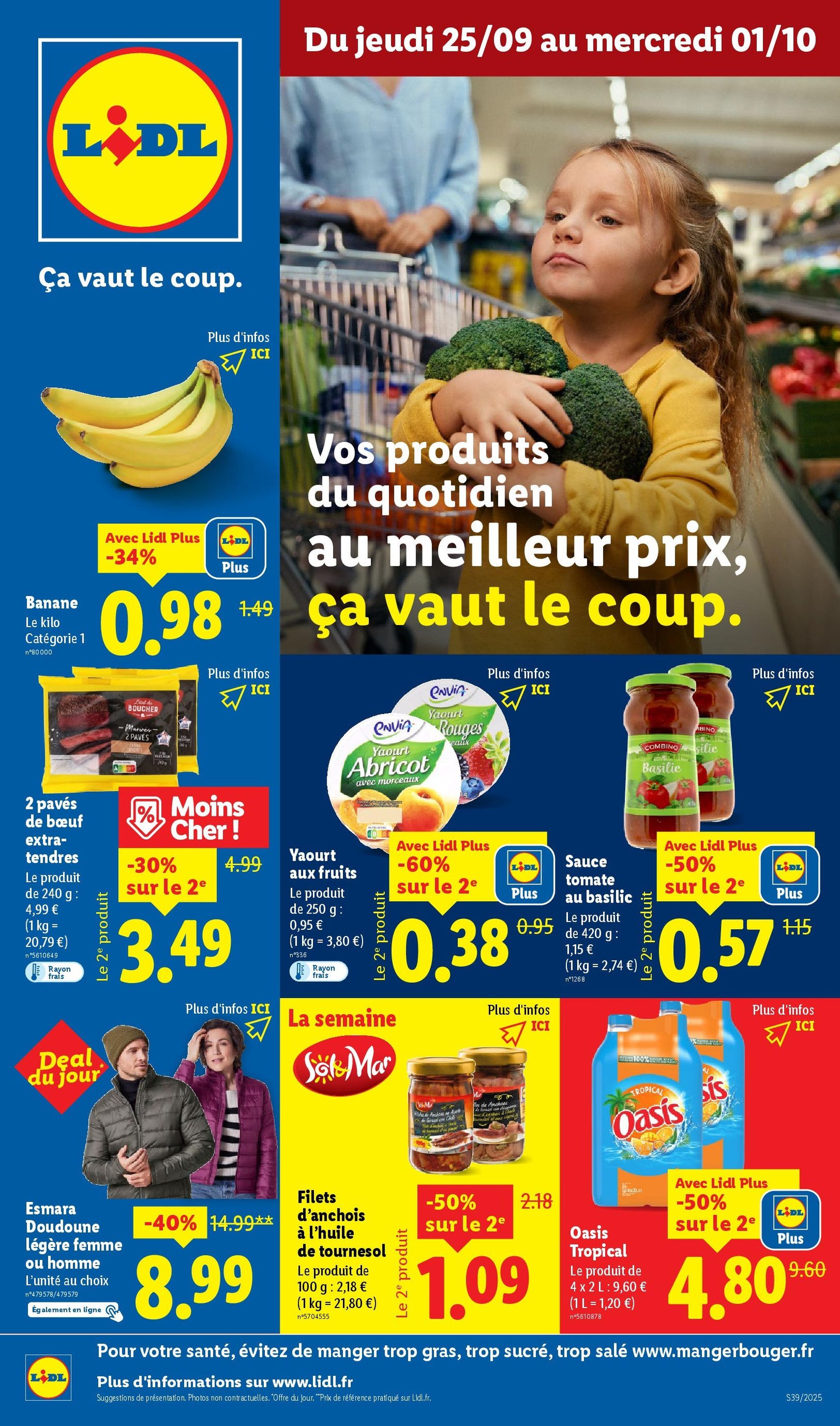 LIDL catalogue semaine 39 - brochure valable à partir du 25/09/2025, page 1 sur 73