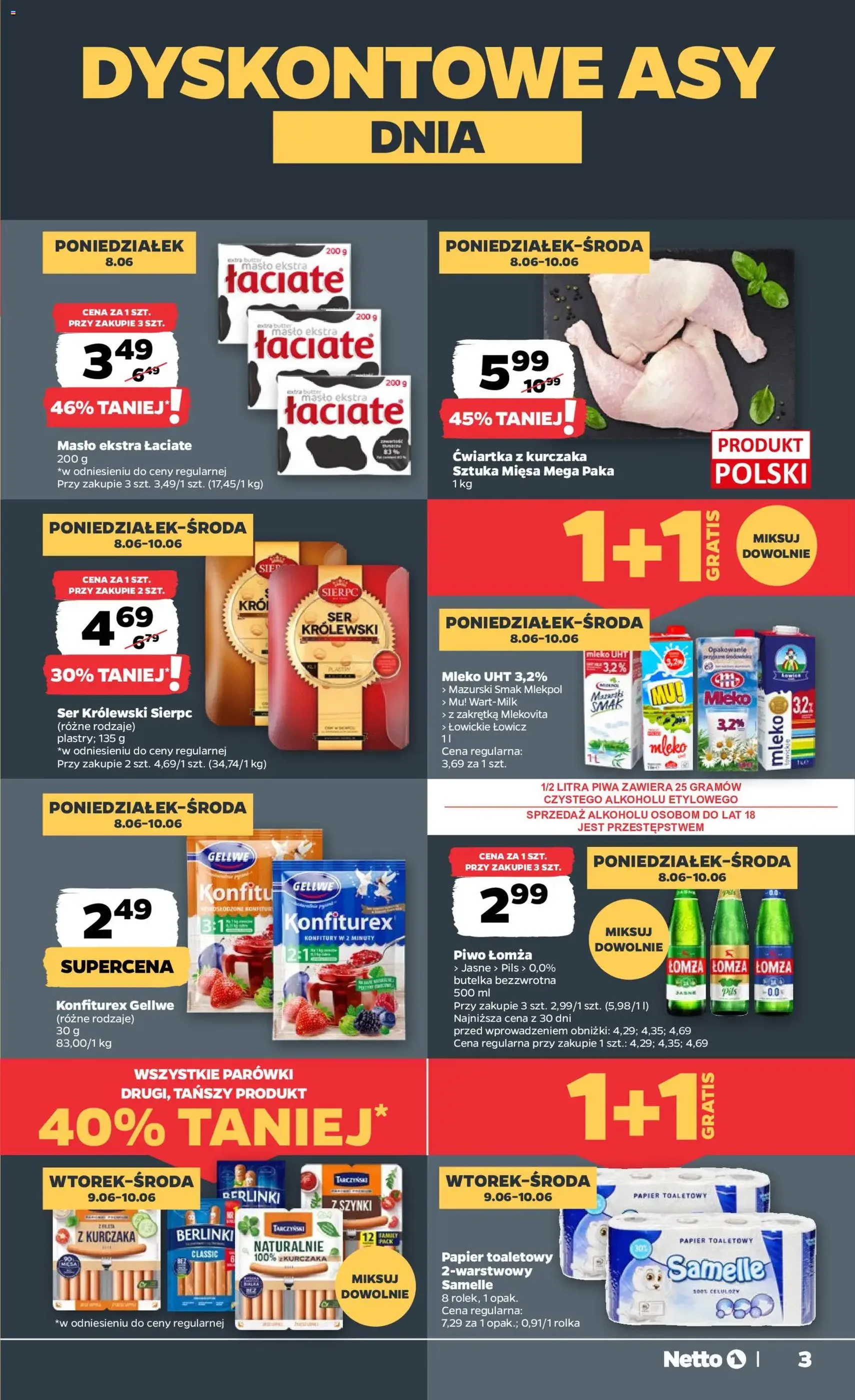 Netto gazetka od poniedziałku spożywcza - ważny gazetka od 08.06.2026 strona 3 z 41