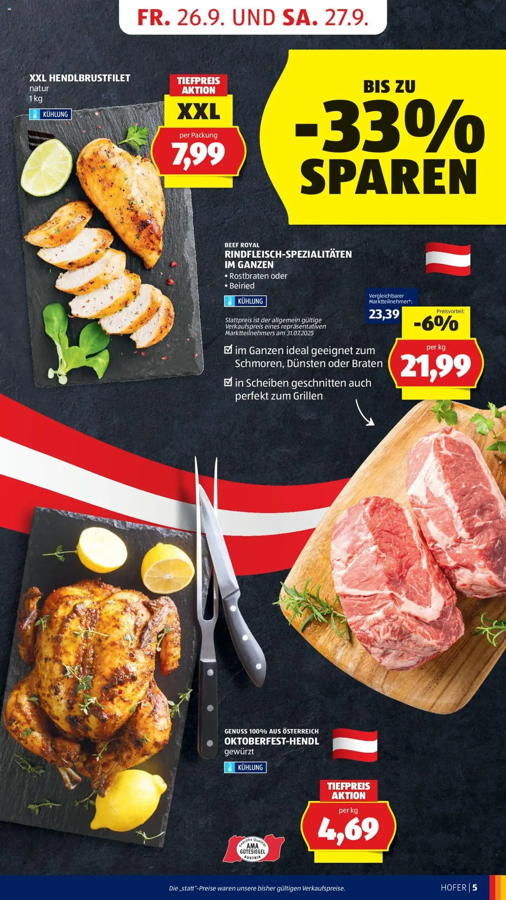 Hofer Flugblatt - Gültiger Prospekt ab 26.09.2025, Seite 7 von insgesamt 50