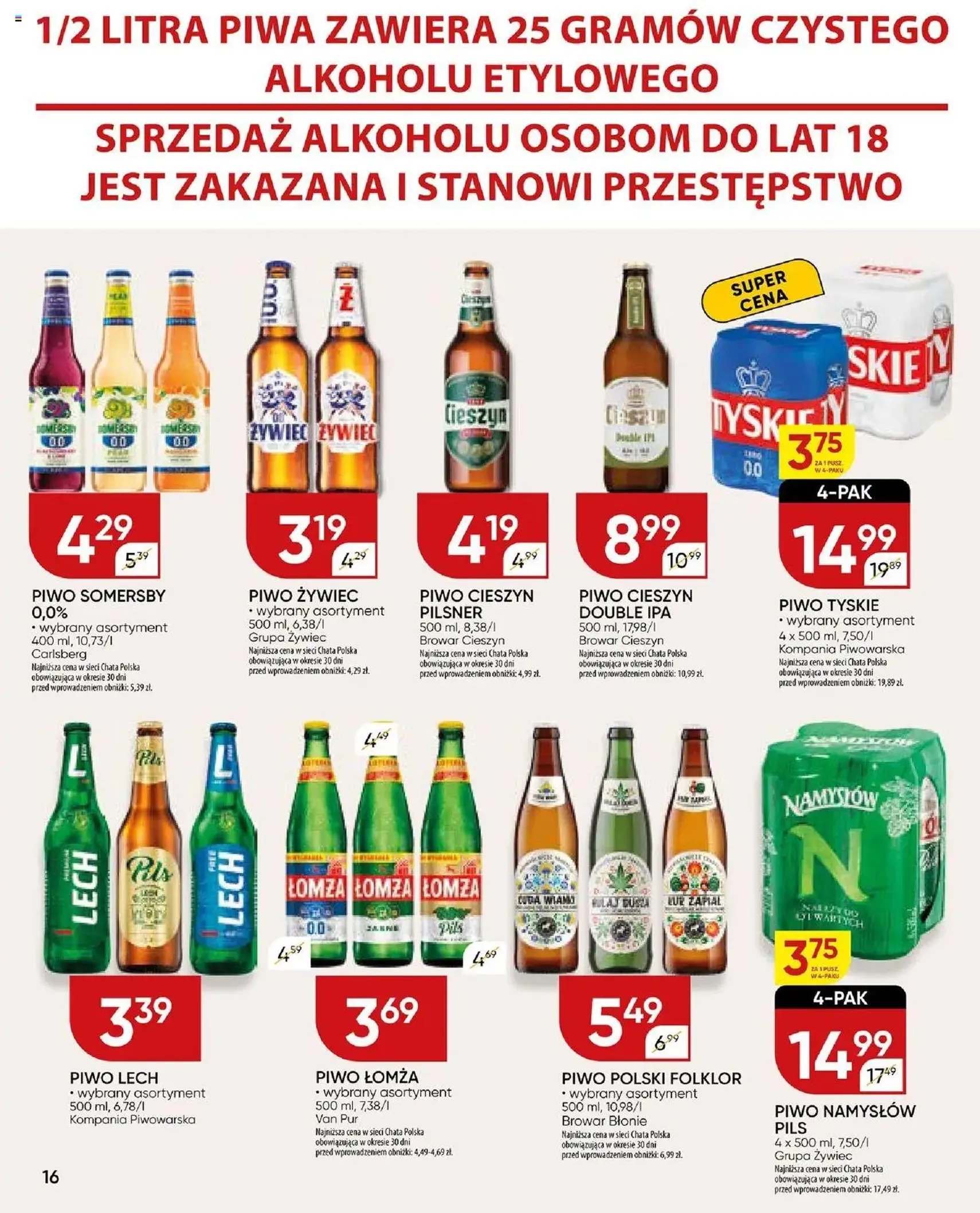Chata Polska Gazetka - ważny gazetka od 28.08.2025 strona 16 z 23 Chata Polska Gazetka - ważny gazetka od 28.08.2025 strona 16 z 23