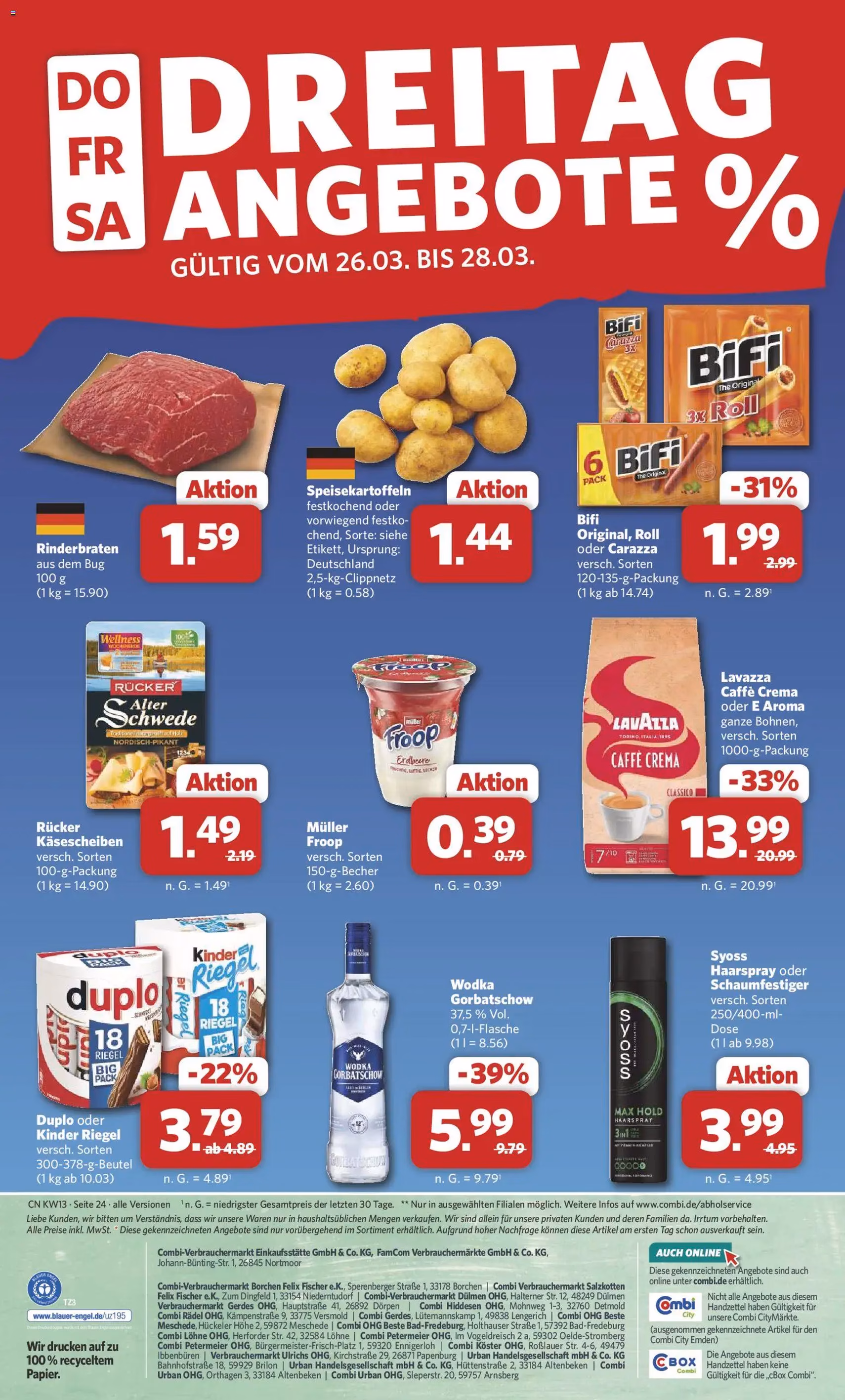 Combi Prospekt - Gültiger Prospekt ab 23.03.2026, Seite 24 von insgesamt 33