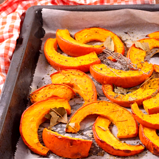 Recipe preview Pumpkin columns from the oven