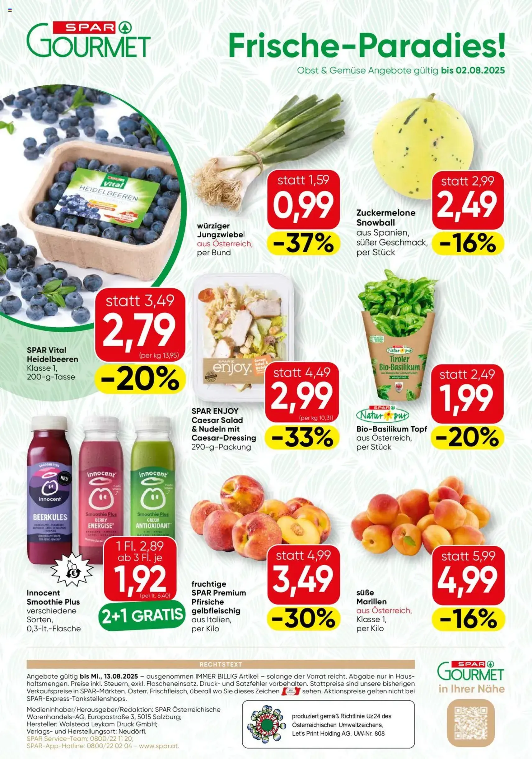 SPAR Gourmet Flugblatt Wien - Gültiger Prospekt ab 31.07.2025, Seite 12 von insgesamt 12 SPAR Gourmet Flugblatt Wien - Gültiger Prospekt ab 31.07.2025, Seite 12 von insgesamt 12