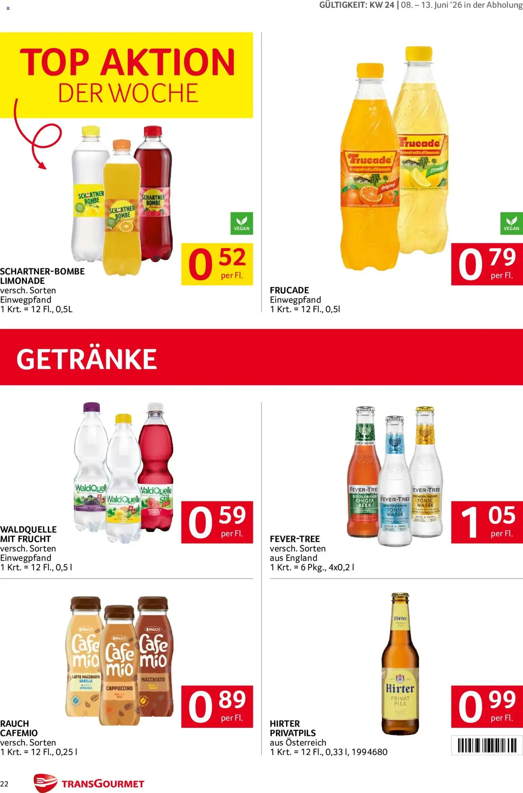 Transgourmet Flugblatt - Gültiger Prospekt ab 08.06.2026, Seite 22 von insgesamt 36