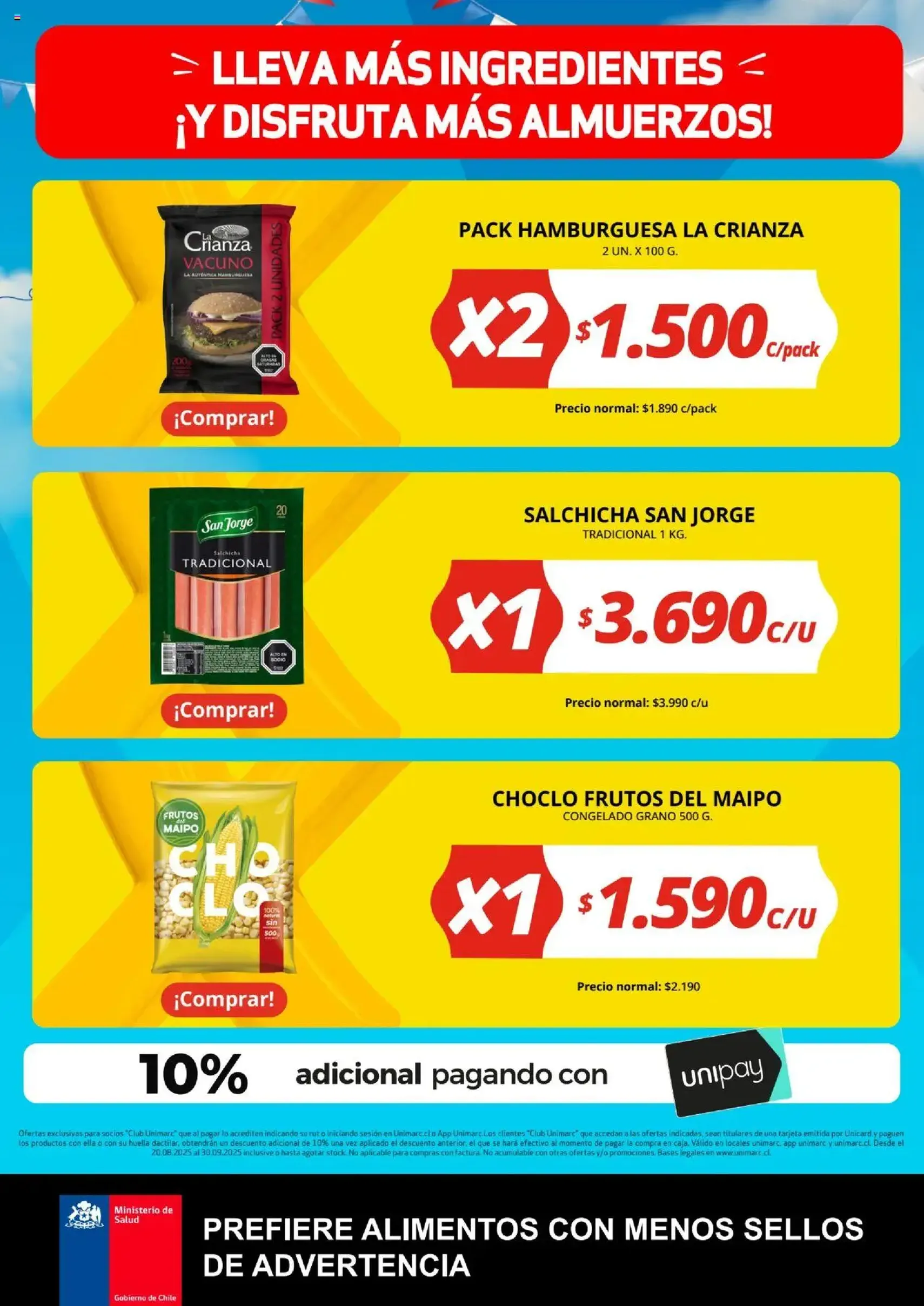 Unimarc ofertas - folleto válido desde 19.08.2025 página 6 de 11 Unimarc ofertas - folleto válido desde 19.08.2025 página 6 de 11