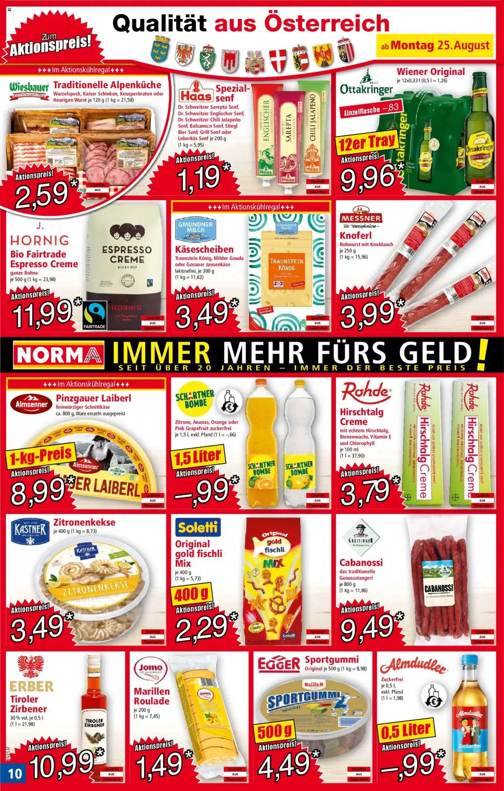 Norma Flugblatt - Gültiger Prospekt ab 25.08.2025, Seite 10 von insgesamt 18 Norma Flugblatt - Gültiger Prospekt ab 25.08.2025, Seite 10 von insgesamt 18