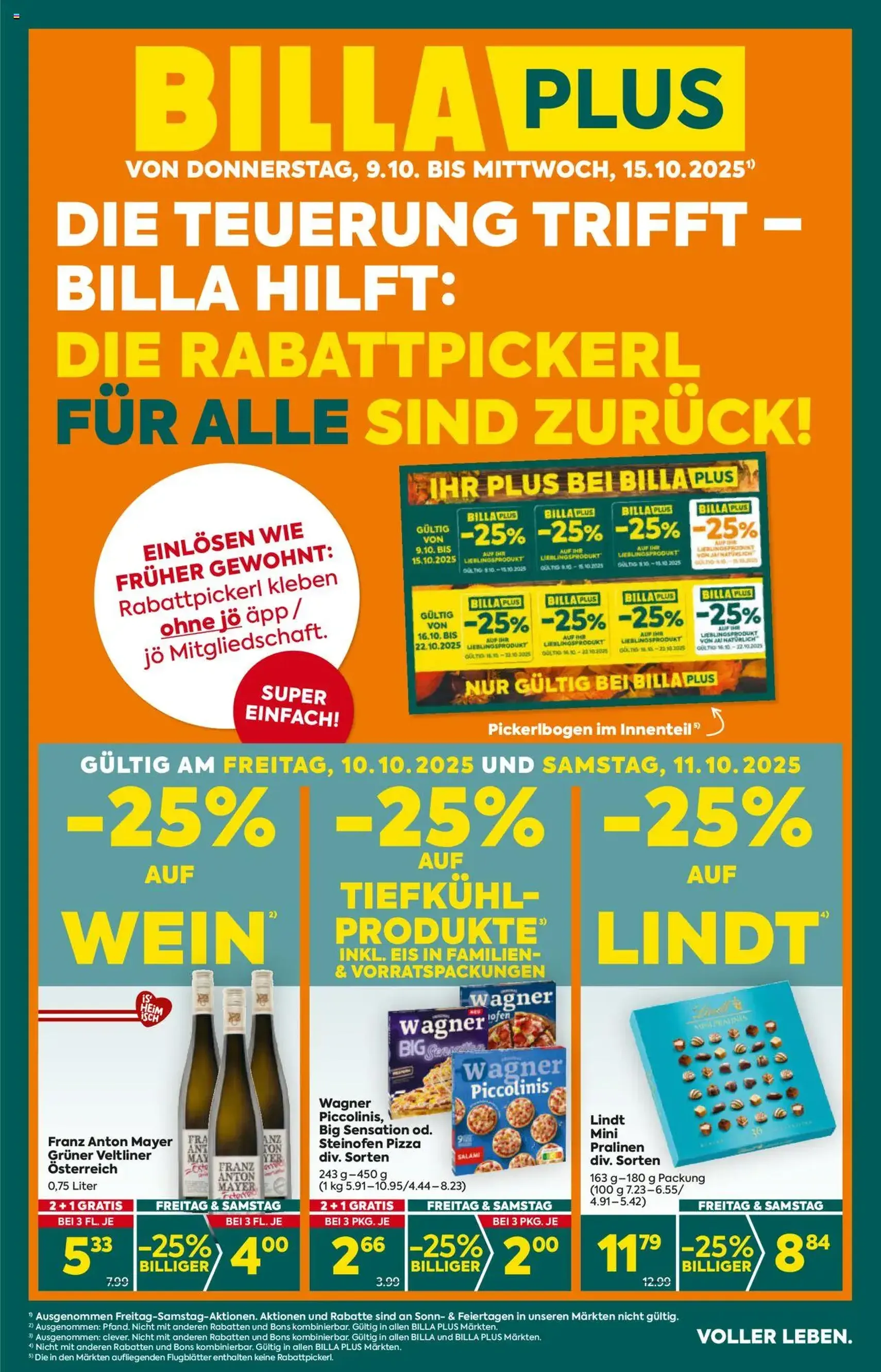 Billa Plus Flugblatt - Gültiger Prospekt ab 09.10.2025, Seite 1 von insgesamt 16 Billa Plus Flugblatt - Gültiger Prospekt ab 09.10.2025, Seite 1 von insgesamt 16
