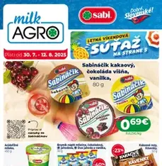 Milk Agro leták - náhľad letáku platný od 30.07.2025