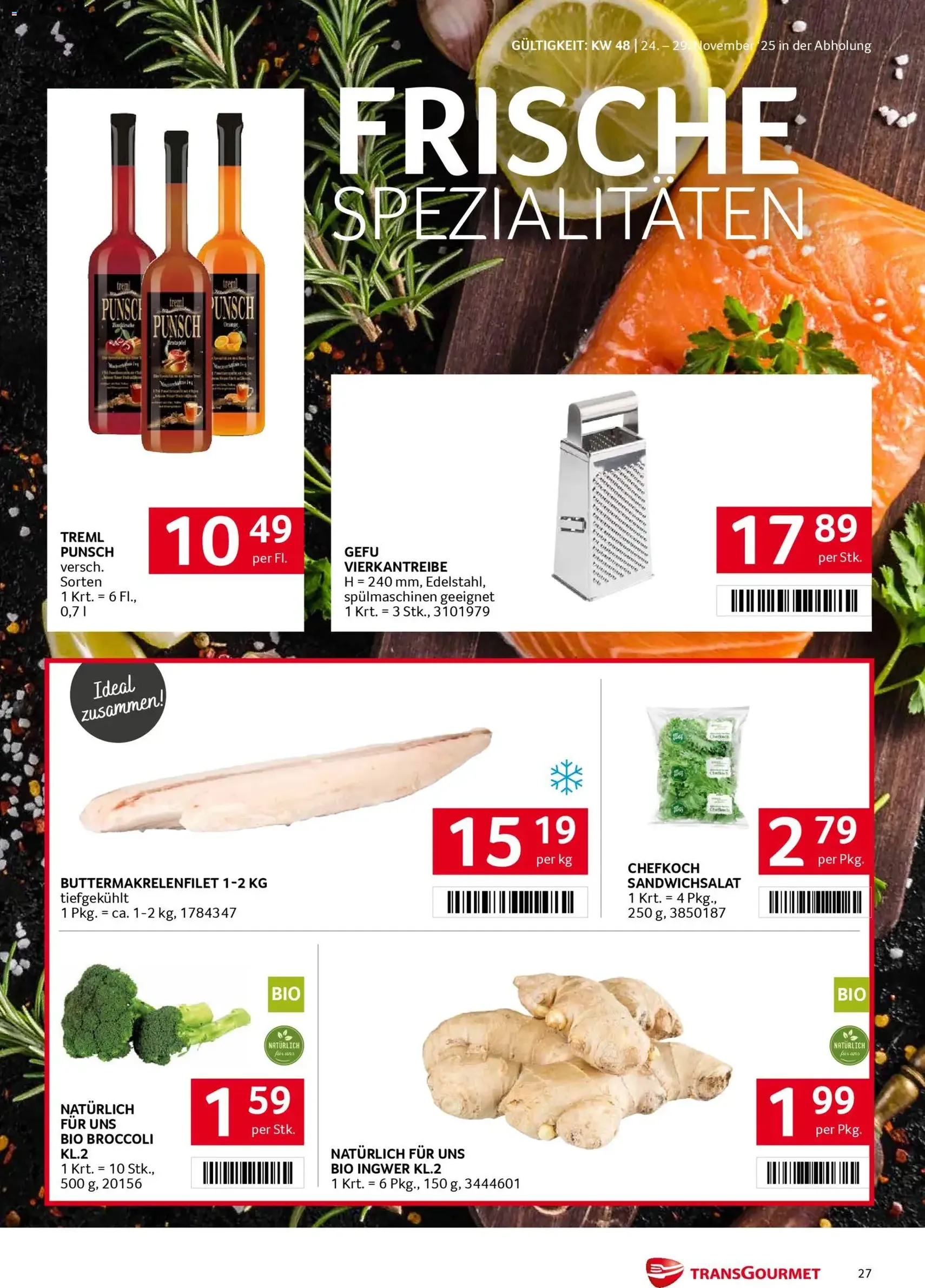 Transgourmet Flugblatt - Gültiger Prospekt ab 24.11.2025, Seite 27 von insgesamt 32