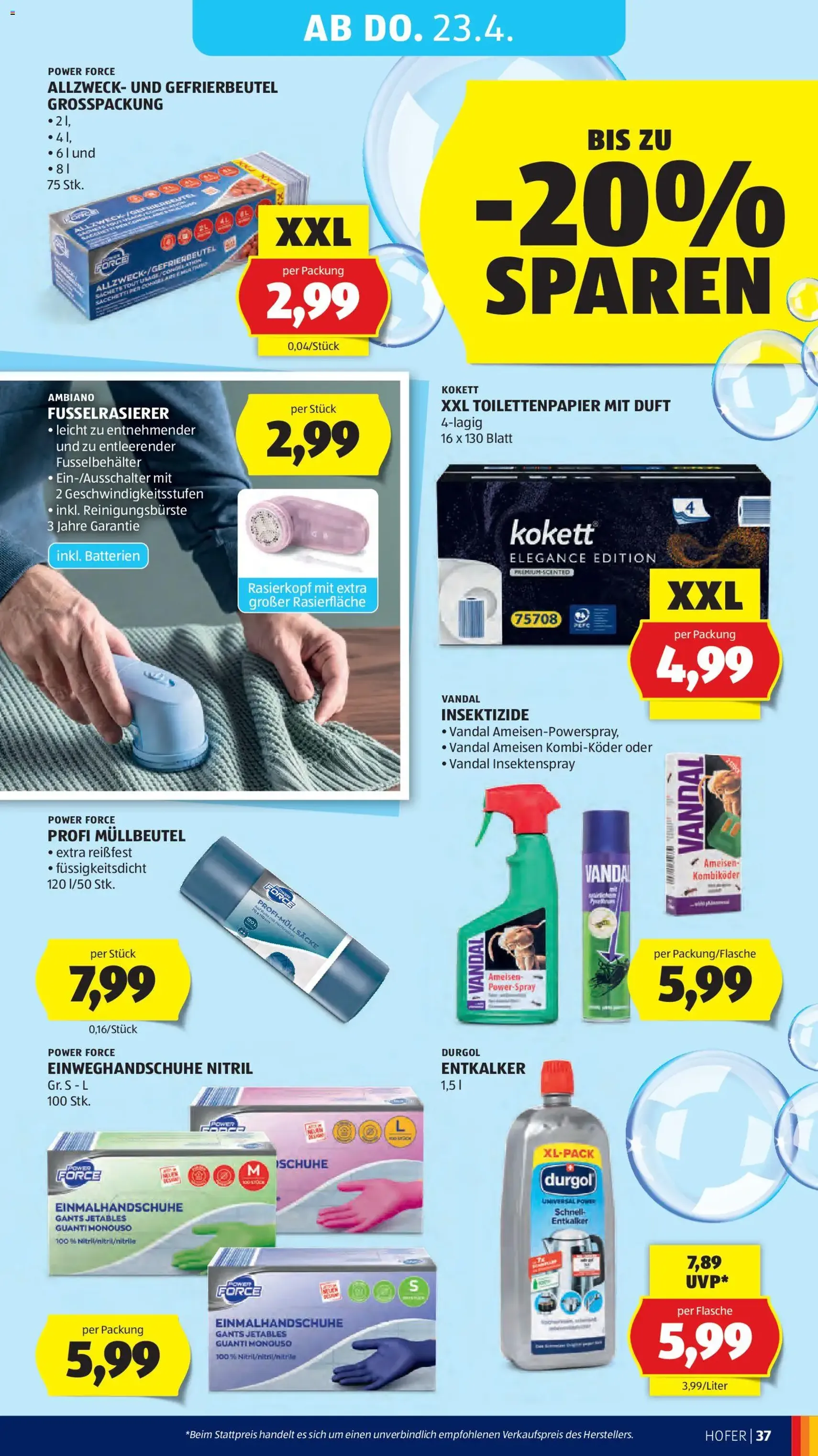 Hofer Flugblatt - Gültiger Prospekt ab 20.04.2026, Seite 41 von insgesamt 45