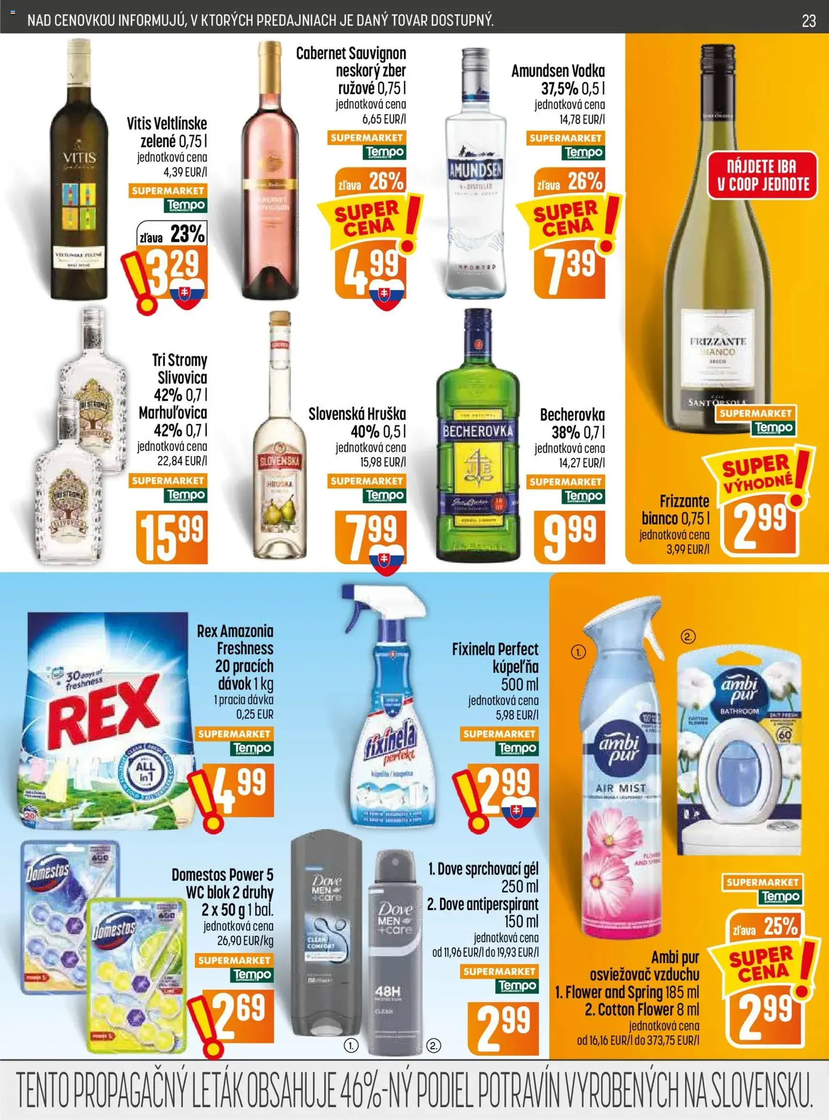 COOP Jednota leták - platný leták od 06.08.2026 strana 23 z 28