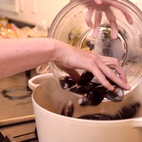 Zuppa di cozze ricetta - procedimento 1