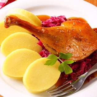 Recipe preview Roast duck with braised red cabbage