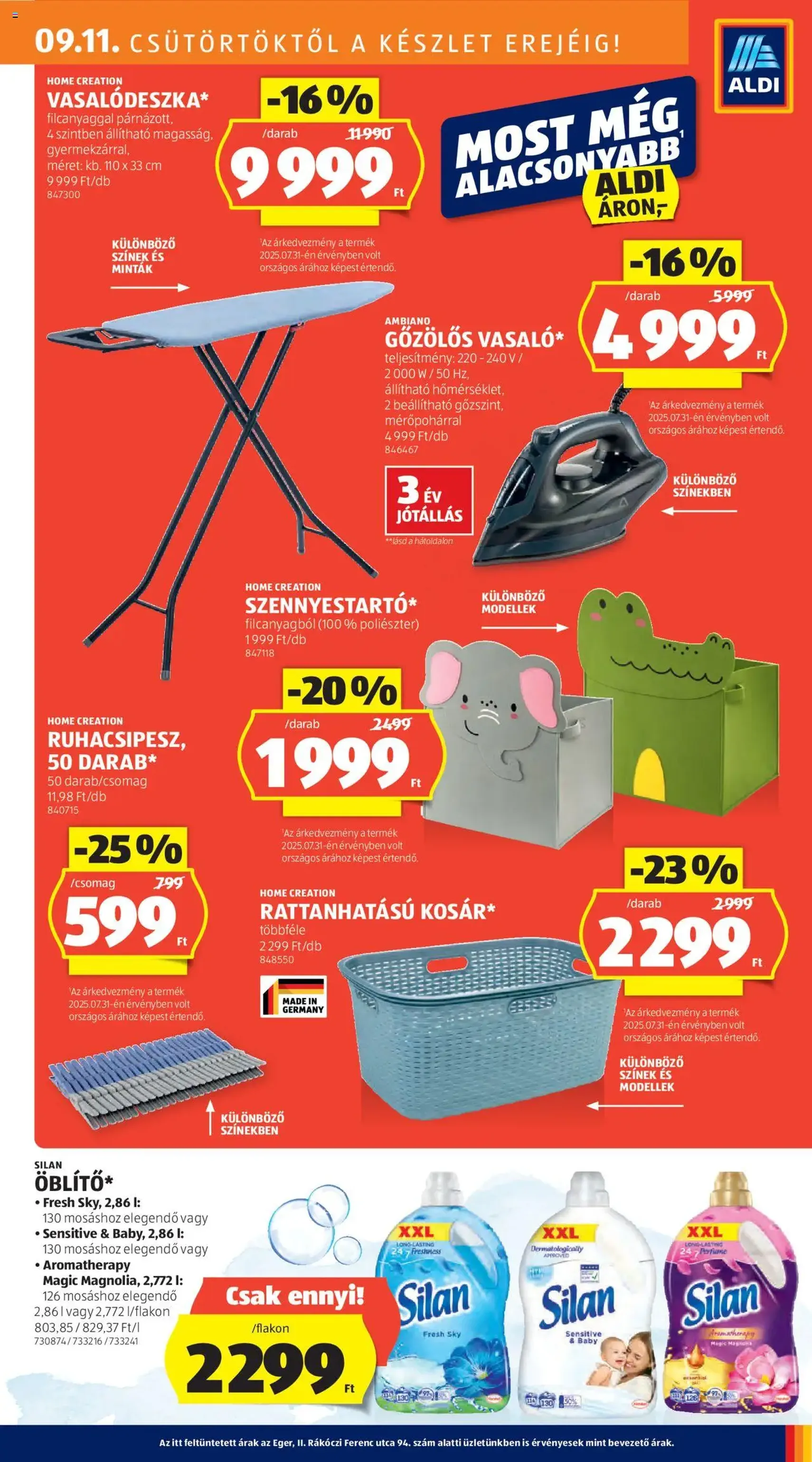 Aldi Akciós újság - 2025.09.11. érvényes szórólap 25 oldal 46 oldalból Aldi Akciós újság - 2025.09.11. érvényes szórólap 25 oldal 46 oldalból