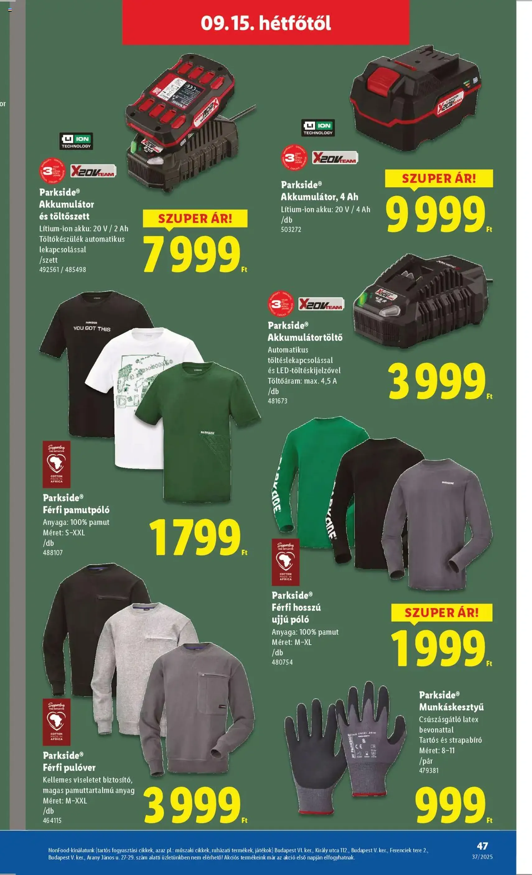 Lidl Akciós újság - 2025.09.11. érvényes szórólap 47 oldal 66 oldalból Lidl Akciós újság - 2025.09.11. érvényes szórólap 47 oldal 66 oldalból