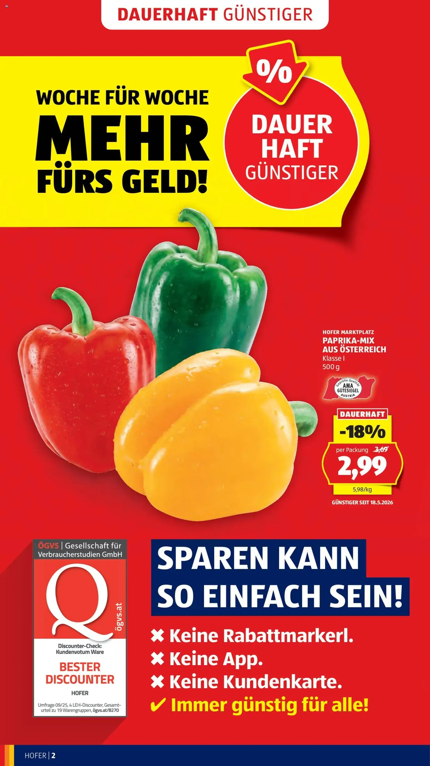 Hofer Flugblatt - Gültiger Prospekt ab 22.05.2026, Seite 4 von insgesamt 46