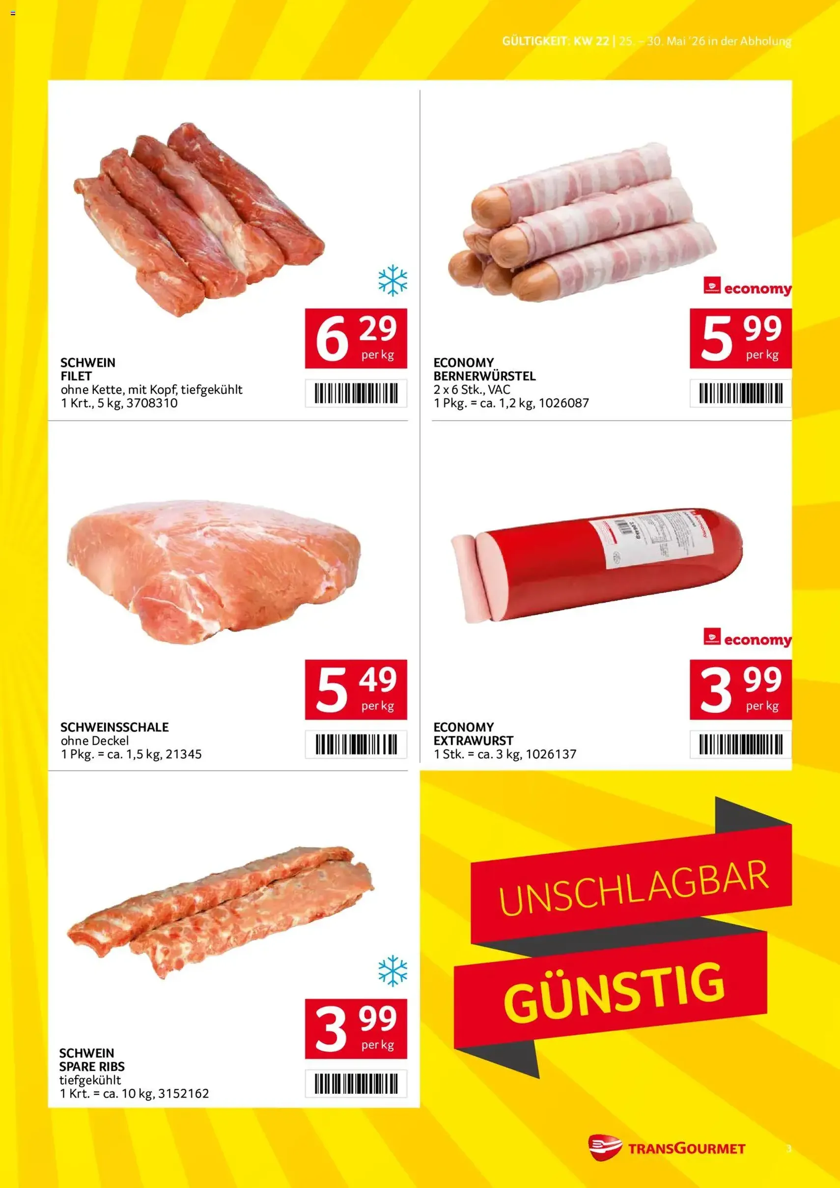 Transgourmet Flugblatt - Gültiger Prospekt ab 25.05.2026, Seite 3 von insgesamt 35
