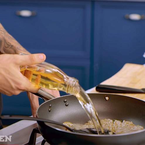 Ricetta facile del risotto alla zucca fatto in casa - procedimento 1