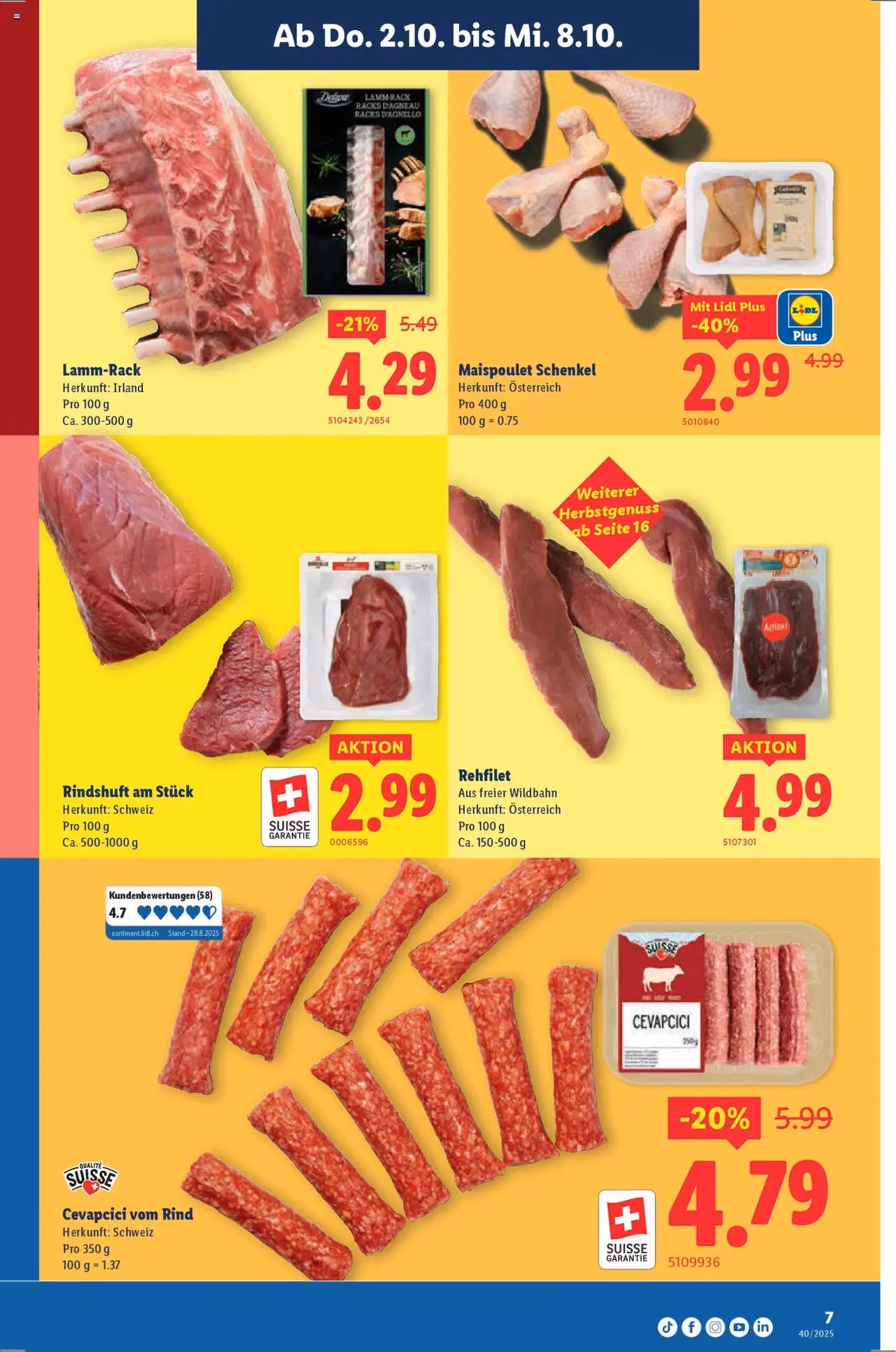 Lidl Aktionen - Gültiger Prospekt ab 02.10.2025, Seite 7 von insgesamt 36