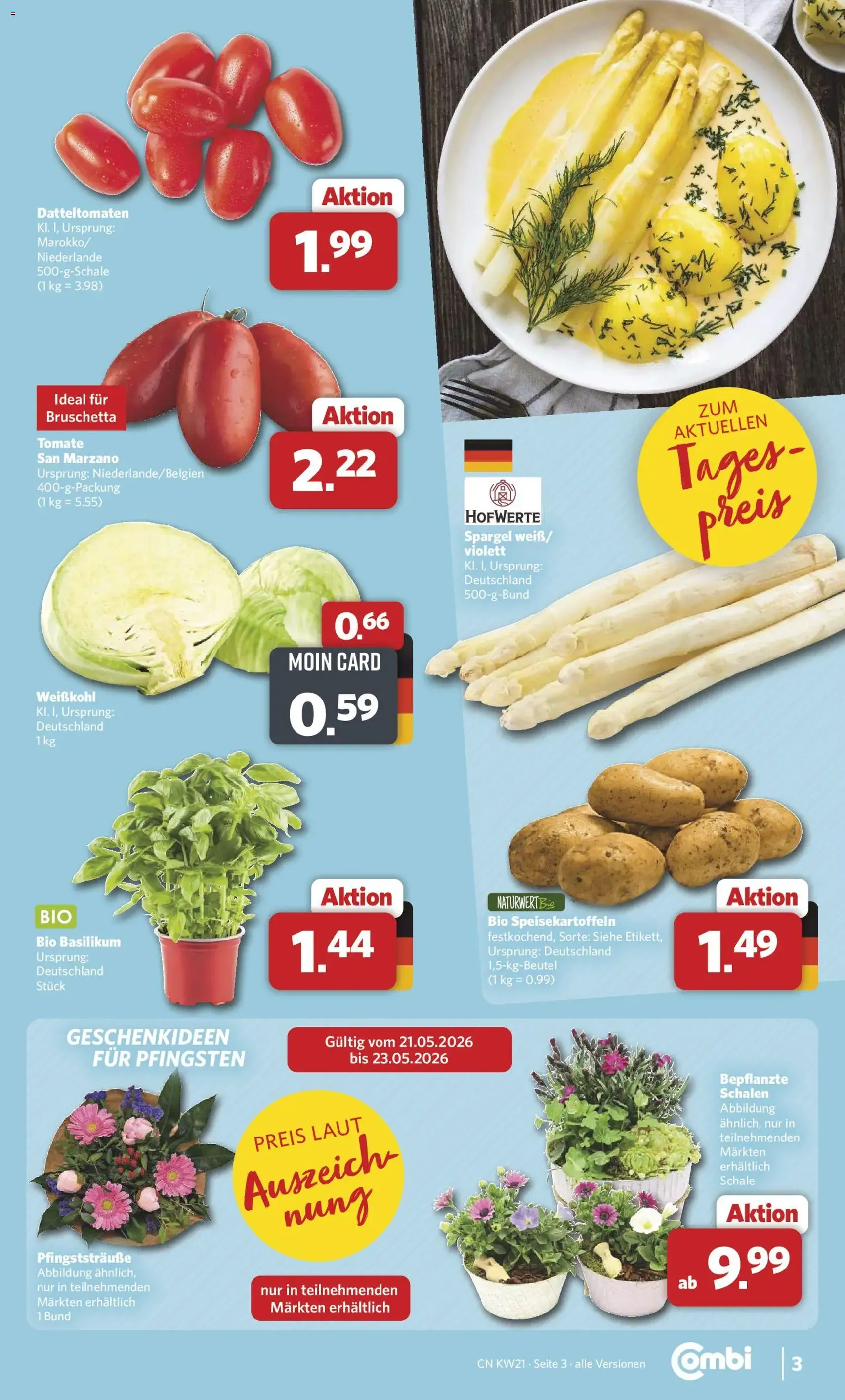 Combi Prospekt - Gültiger Prospekt ab 18.05.2026, Seite 3 von insgesamt 36
