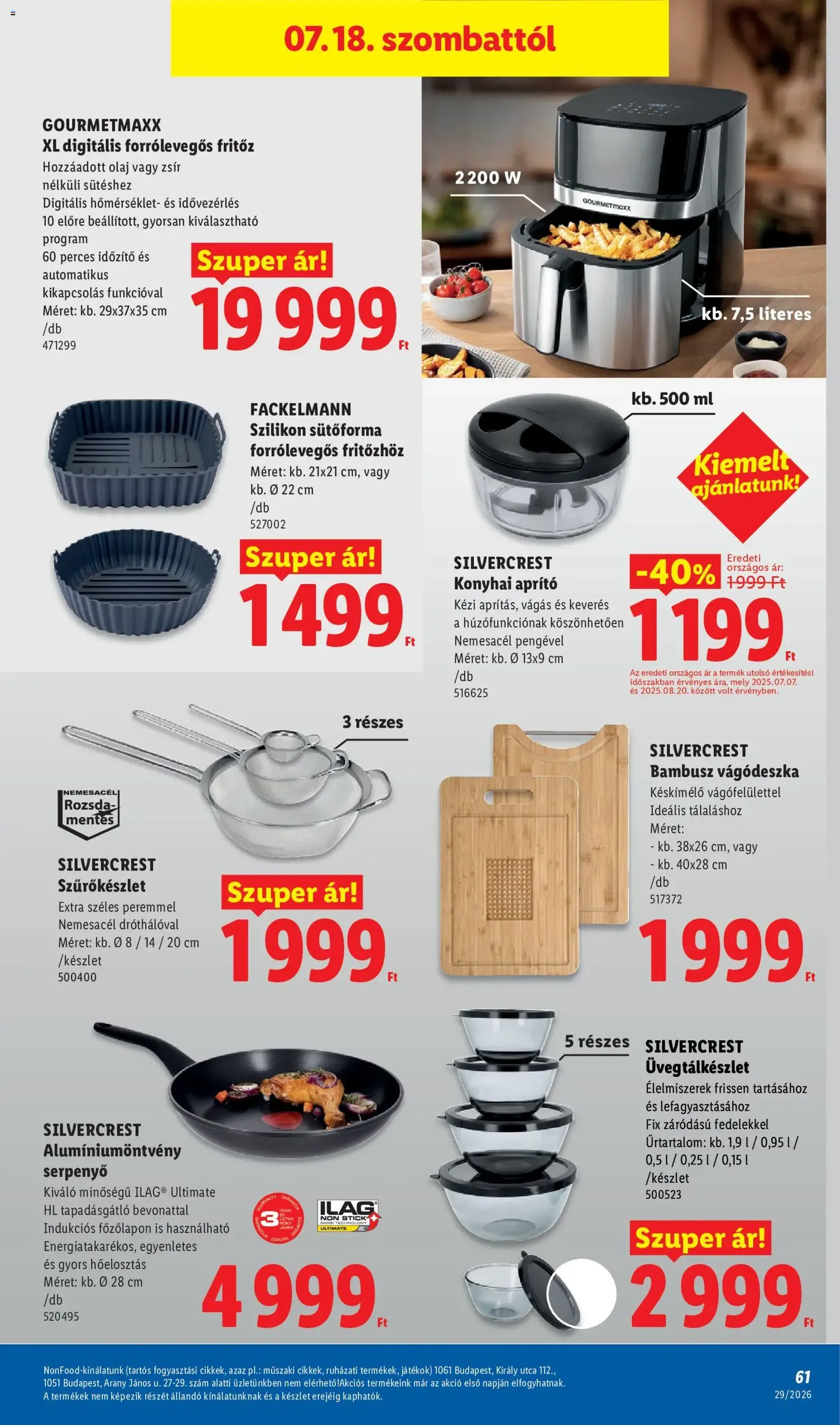 Lidl akciós újság - 2026.07.16. érvényes szórólap 61 oldal 88 oldalból