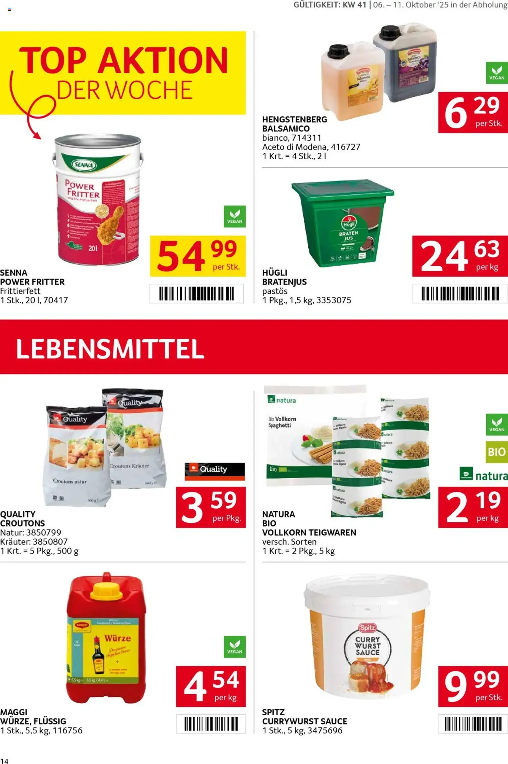 Transgourmet Flugblatt - Gültiger Prospekt ab 05.10.2025, Seite 12 von insgesamt 26