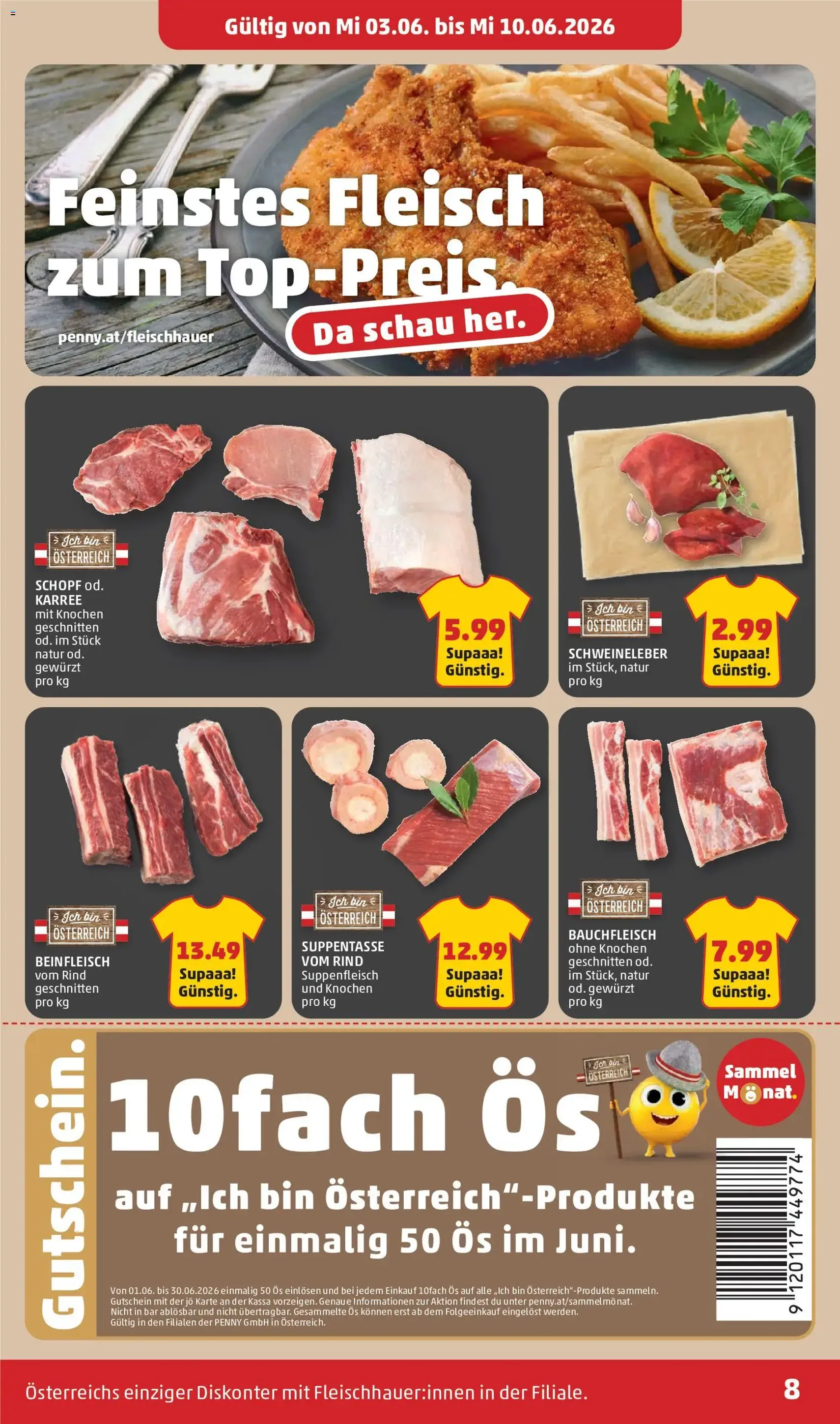 Penny Markt - Flugblatt - Gültiger Prospekt ab 03.06.2026, Seite 8 von insgesamt 32